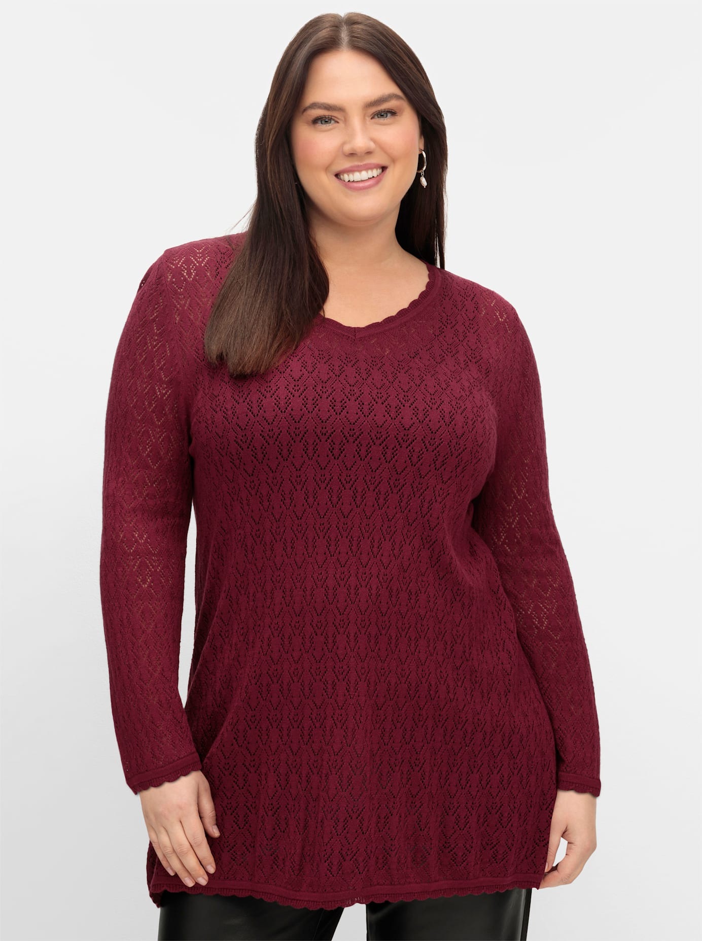Sheego Strickpullover "V-Ausschnitt-Pullover" günstig online kaufen
