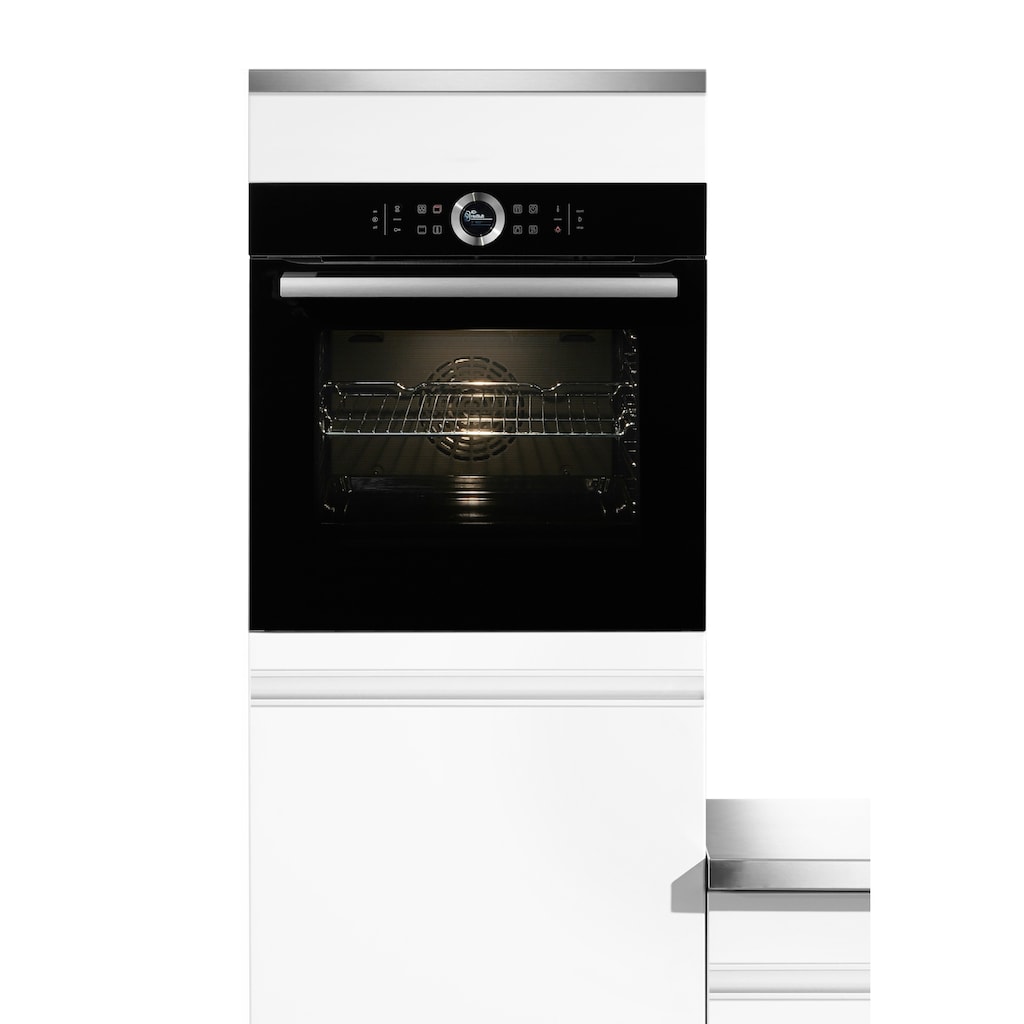 BOSCH Einbaubackofen »HBG635B«, Serie 8, mit Teleskopauszug nachrüstbar, ecoClean Direct, 4D-Heißluft-Eco-Ober-/Unterhitze Eco-Umluft-Infra-Grill-Großflächen-/Kleinflächengrill-Pizzastufe-Sanftgaren-Vorwärmen-Warmhalten-Auftaustufe, mit Pizzastufe