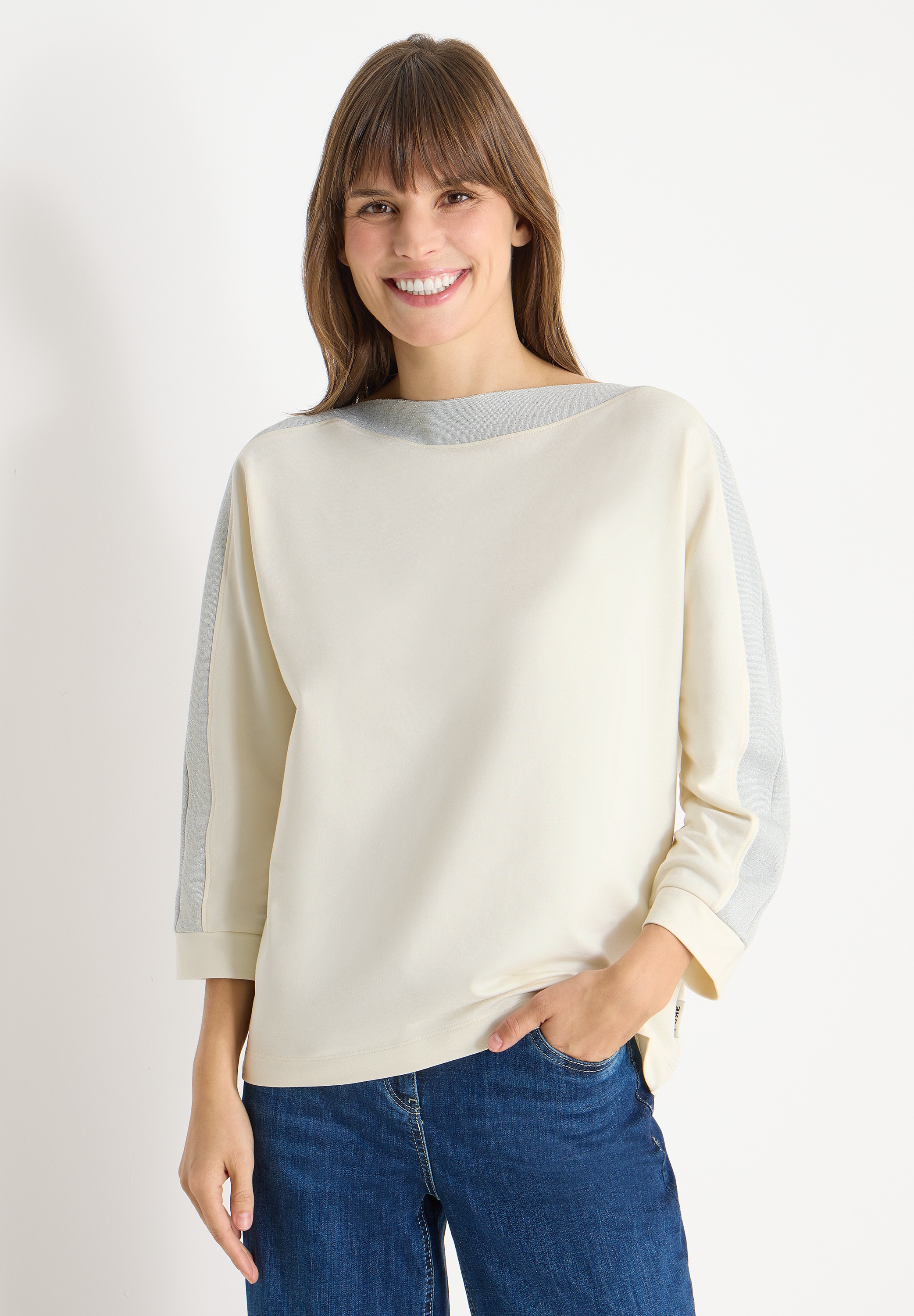 Cecil 3/4-Arm-Shirt mit U-Boot-Ausschnitt günstig online kaufen