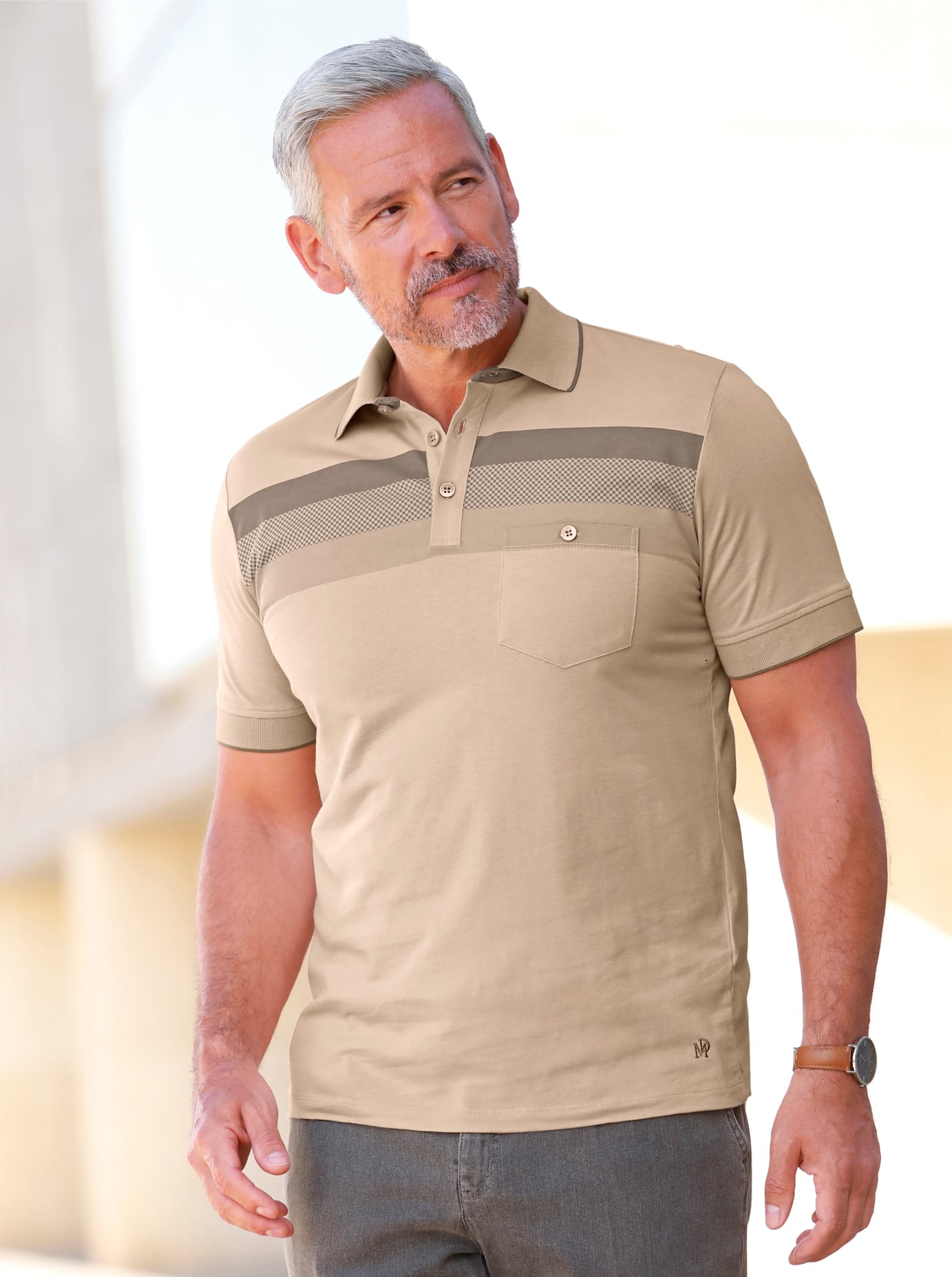 Marco Donati Poloshirt "Kurzarm-Poloshirt" 1 Stk. tlg. günstig online kaufen