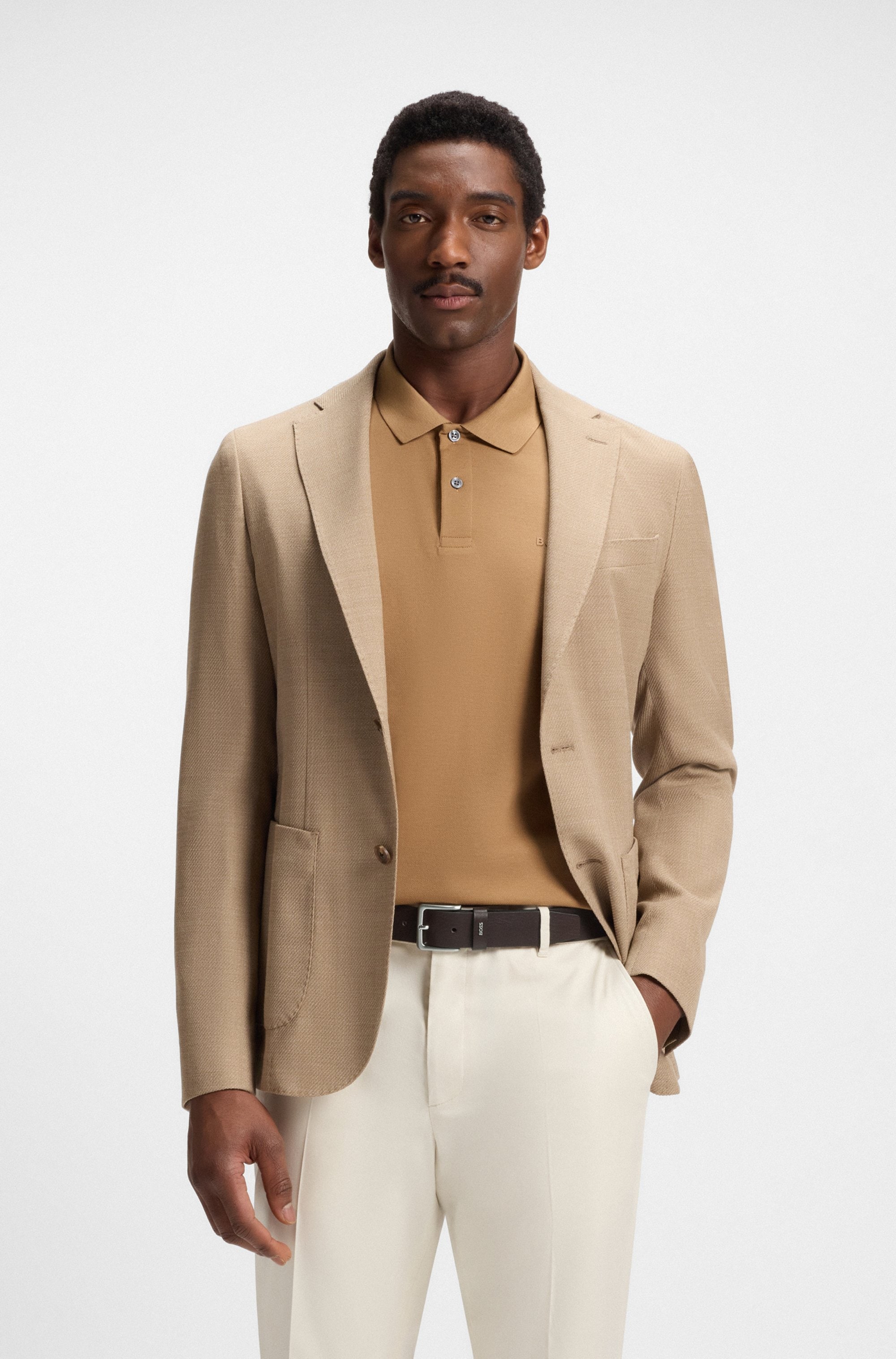 BOSS Ledergürtel »Ronnie BOSS Sz35«, mit Label-Pin