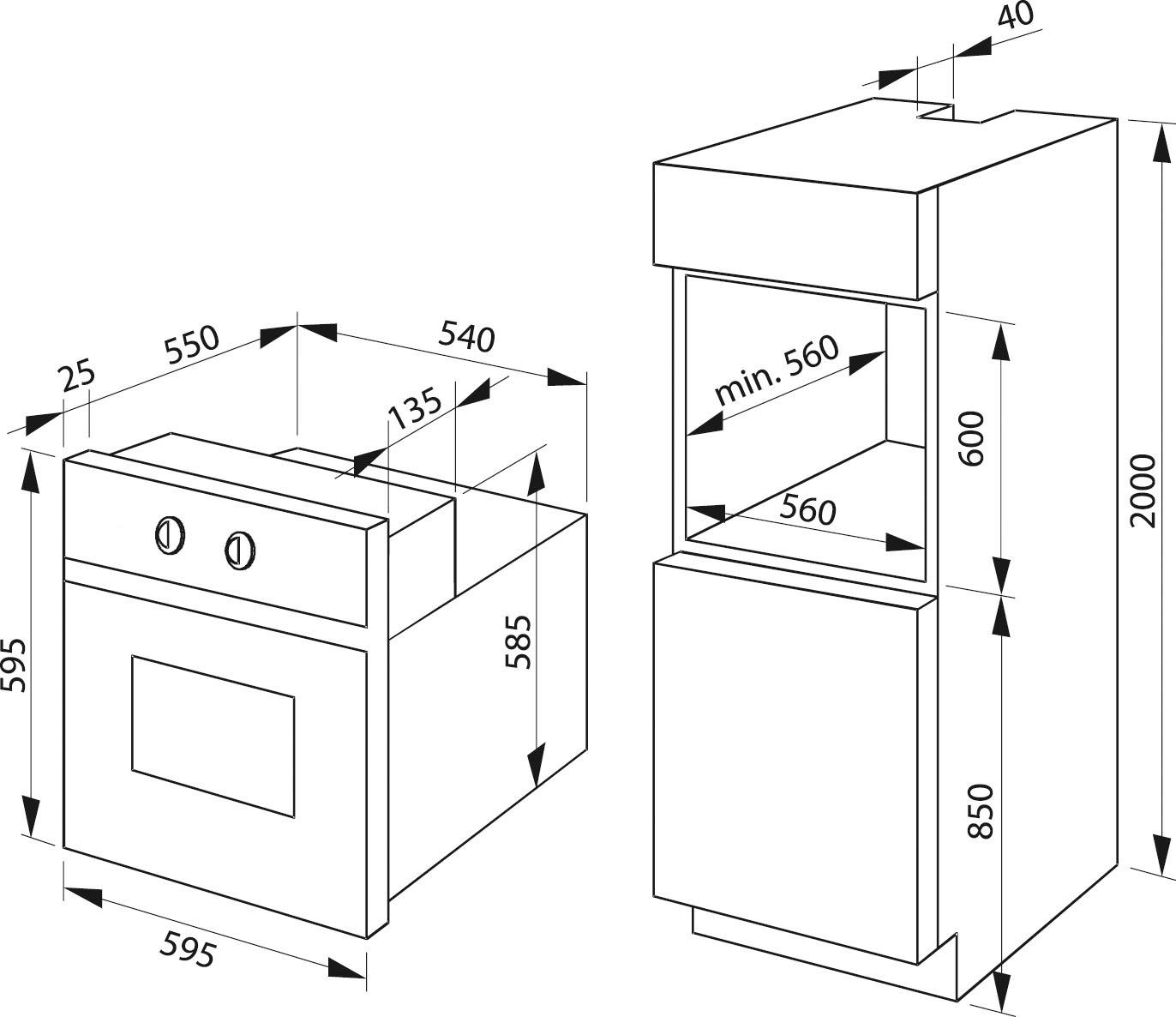 Amica Einbaubackofen »EB 944 100 E«, EB 944 100 E, mit 1-fach-Teleskopauszug, Steam Clean