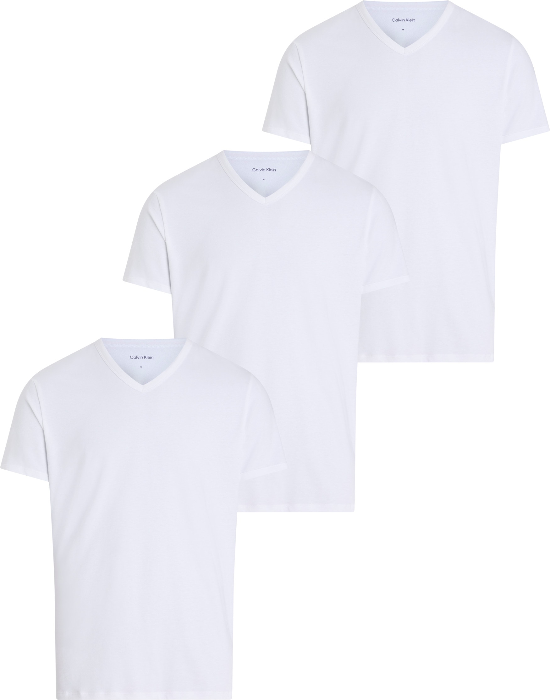 Calvin Klein Underwear T-Shirt "S/S V NECK 3PK", 3 Stk. mit Logo am Saum günstig online kaufen