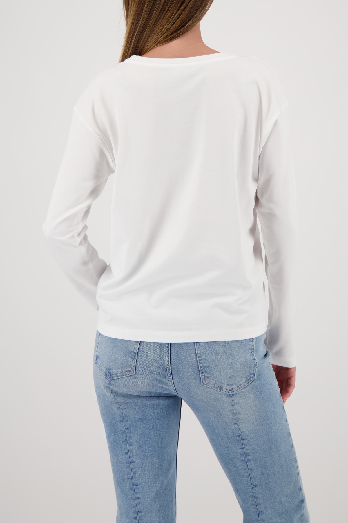 Monari Langarmshirt "Shirt City Druck" Regular fit mit U-Boot-Ausschnitt günstig online kaufen