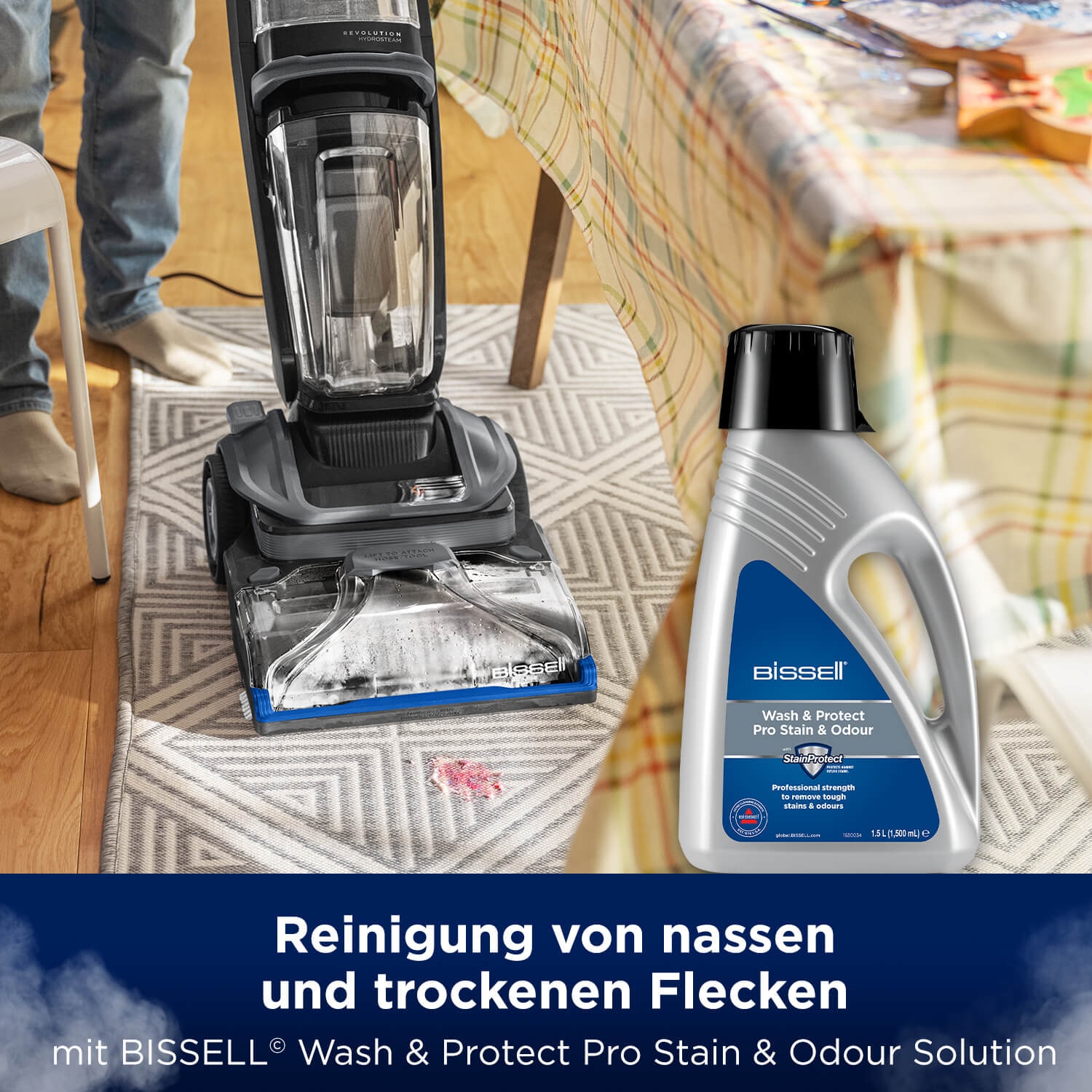 Bissell Teppichreinigungsgerät »3670N, Revolution® HydroSteam™, Teppichreiniger, mit Dampf, Dual-Tank«, reinigt Flecken auf Teppichboden, Polster, Treppe, schnelltrocknend