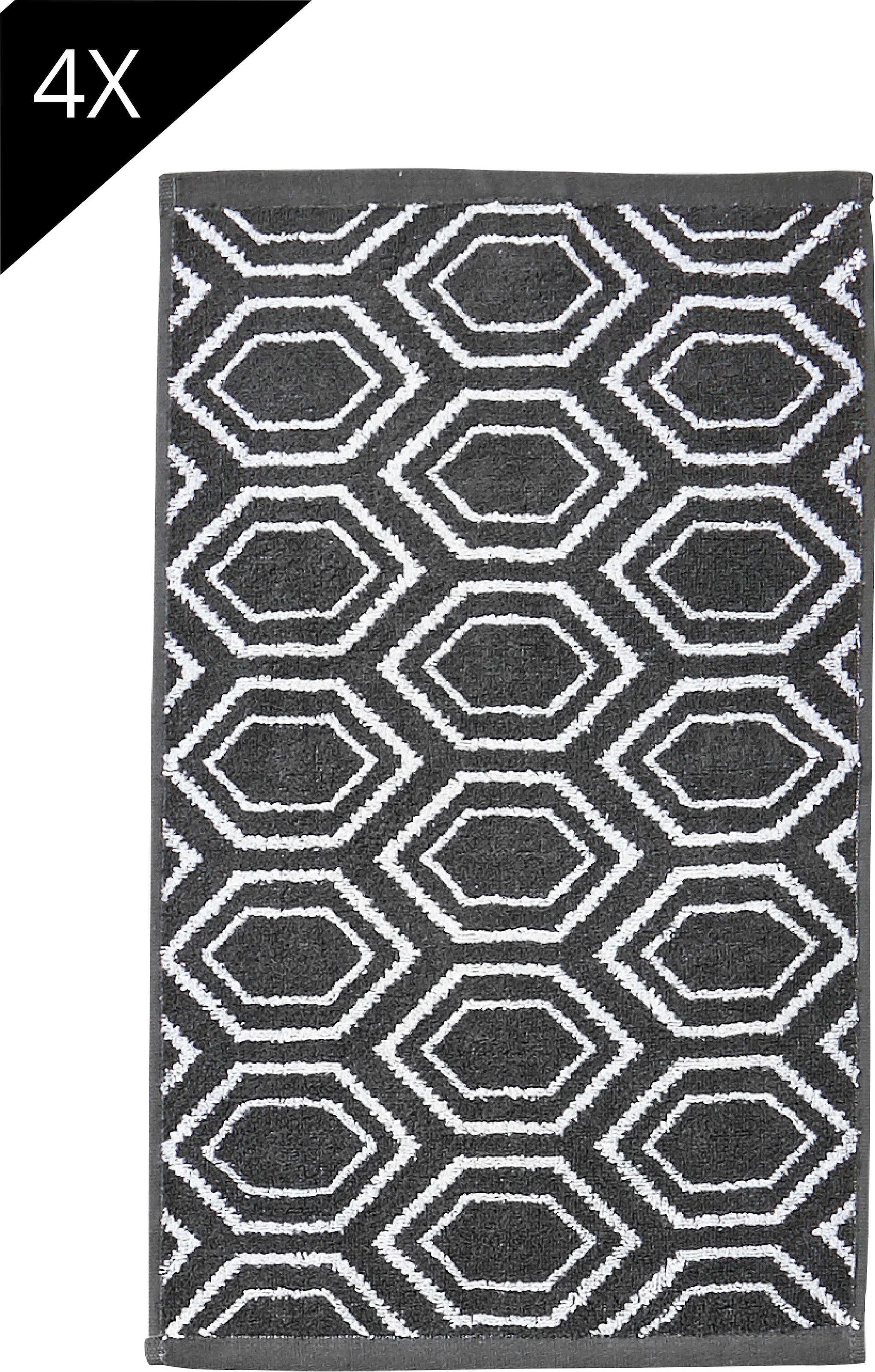 done. Handtuch Set "Ethno 4x Gästetücher (30x50 cm)" Gästehandtücher, Jacqu günstig online kaufen