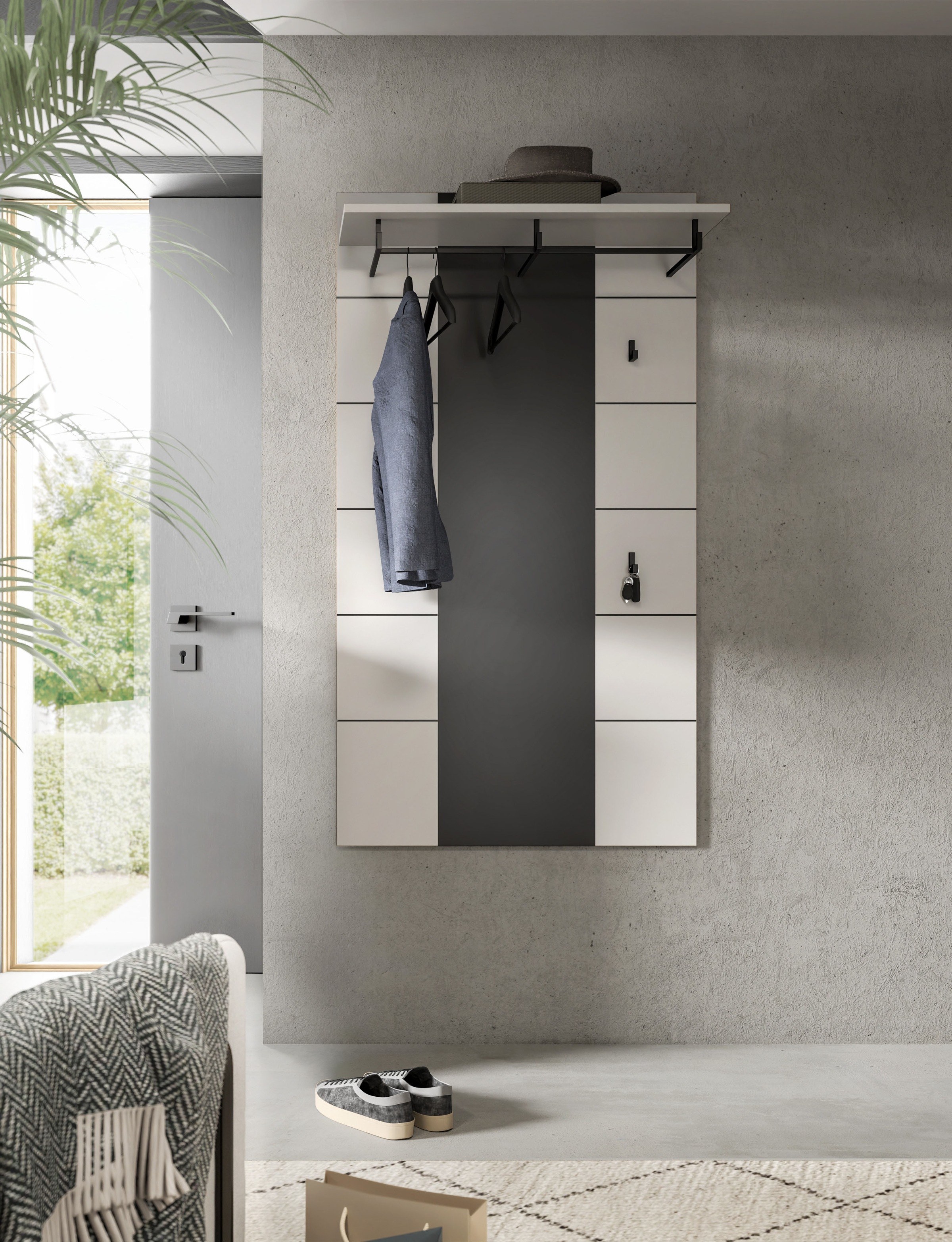 INOSIGN Garderobenpaneel, (1 St., in verschiedenen Farben erhältlich), Paneel, Wandboard, Garderobe, Garderobenleiste, Garderobenboard