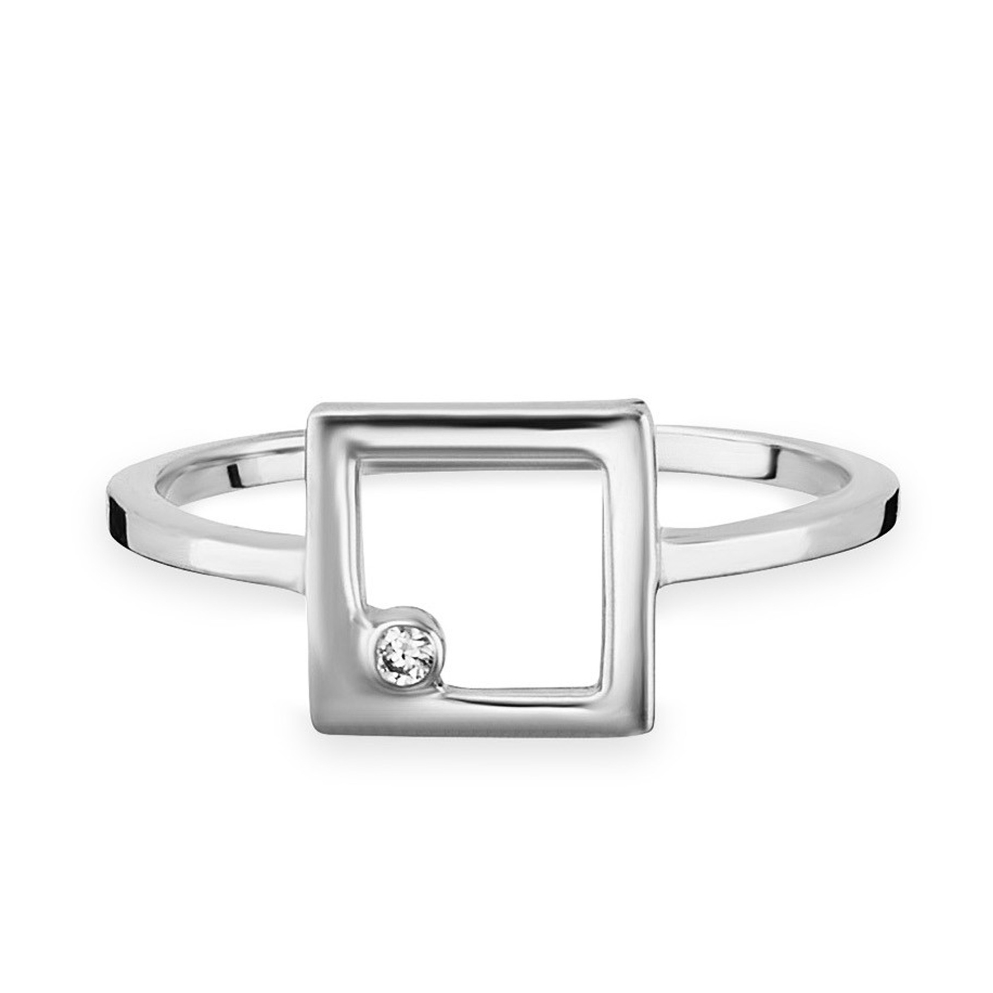 CAÏ 052 Cocktail Ring White Size 16.5