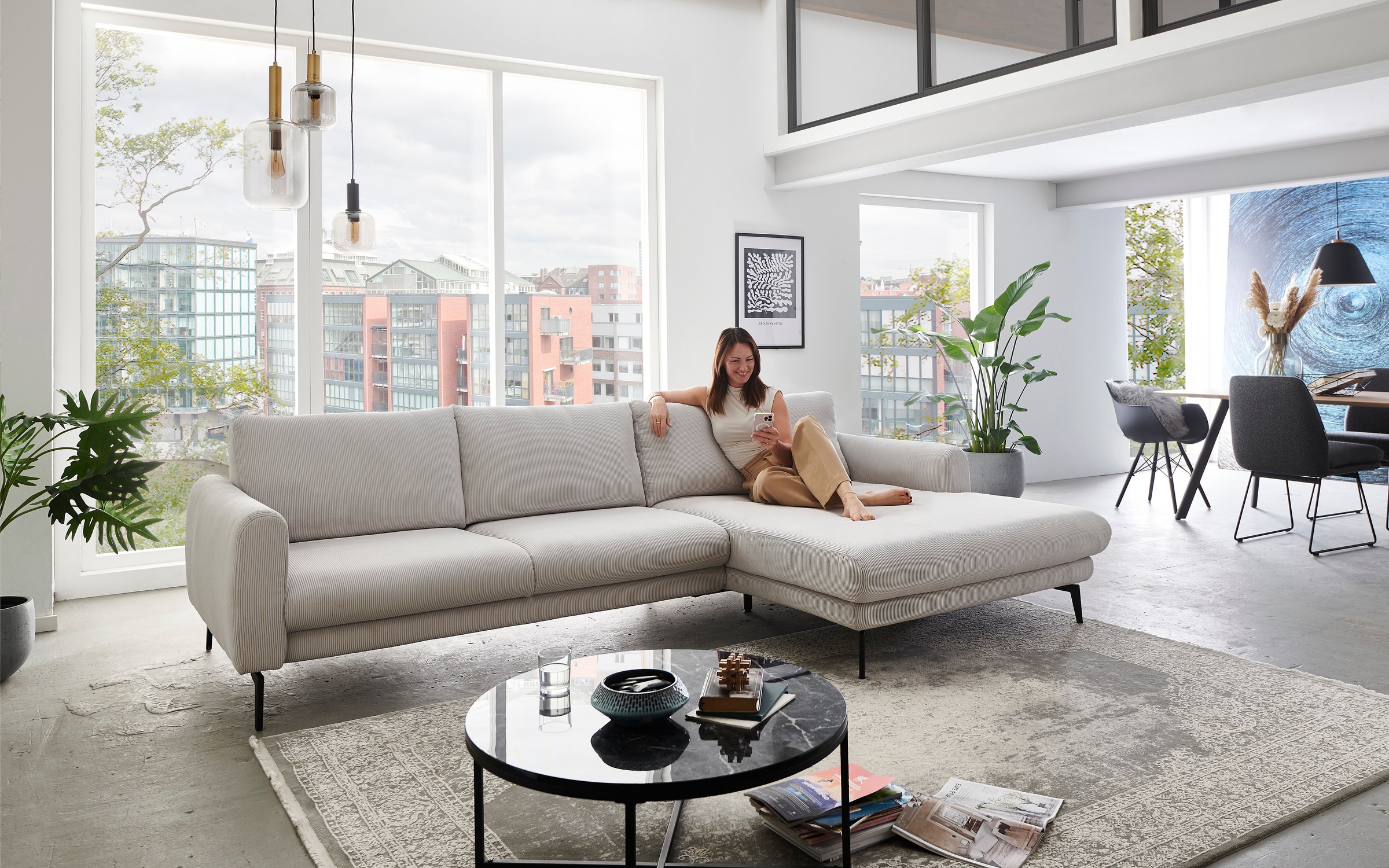 Die PlanBar Ecksofa "MP-IN23147 L-Form" Kaltschaumpolsterung, softer Sitz & günstig online kaufen