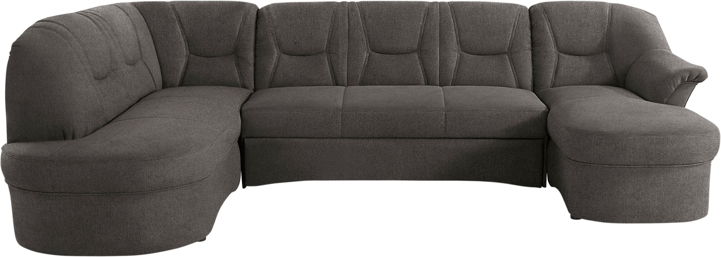 DOMO collection Wohnlandschaft »Sarafina, zeitlos und komfortabel, optional mit Federkern, U-Form«, wahlweise mit Bettfunktion