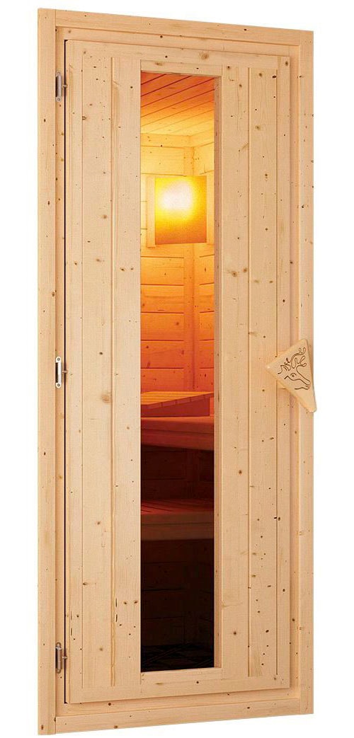 Karibu Sauna »Larin« Set,  Ofen 9 KW externe Strg easy