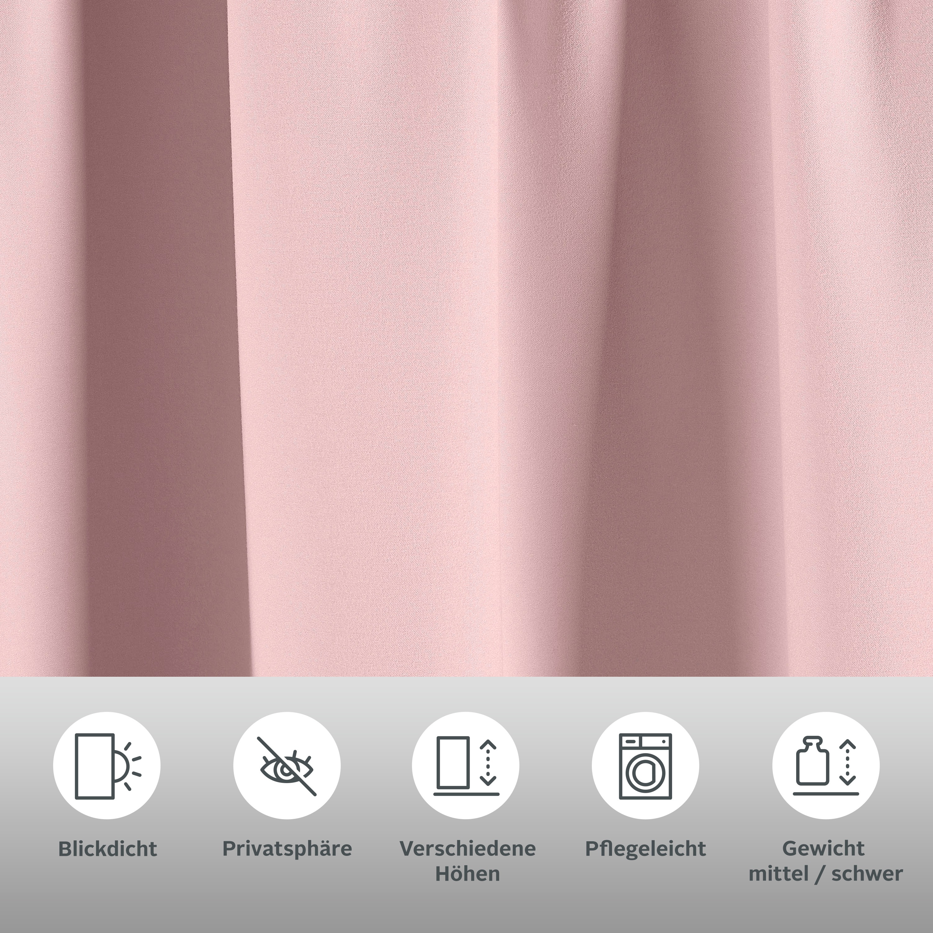 Thumbnail - OTTO home Vorhang "Parry" Kräuselband 2 Stk. tlg. 2-er Set, blickdicht, monochrom, basic, einfarbig, Bestseller