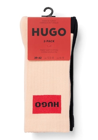 HUGO Freizeitsocken »2P QS RIB LAB COL CC« ...