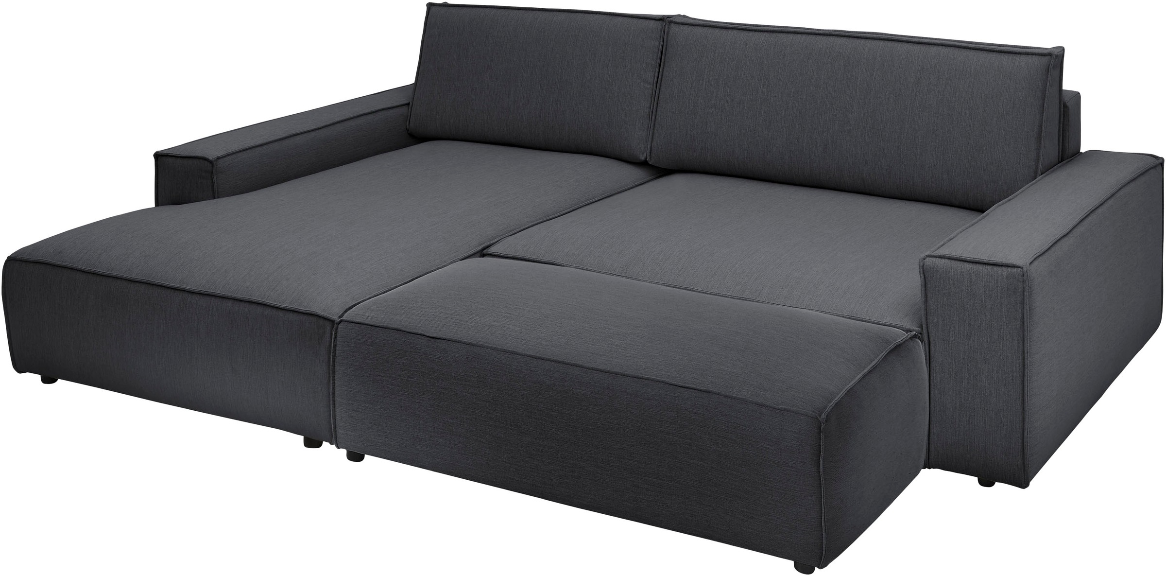 Home affaire Polsterecke »NEU: SHERWOOD XXL tief, L-Form mit Schlaffunktion, Big-Sofa mit Hocker«, (Set, 2 St.), stellbar zum Schlafsofa (Krokodilverbinder), Cord, Leinenoptik