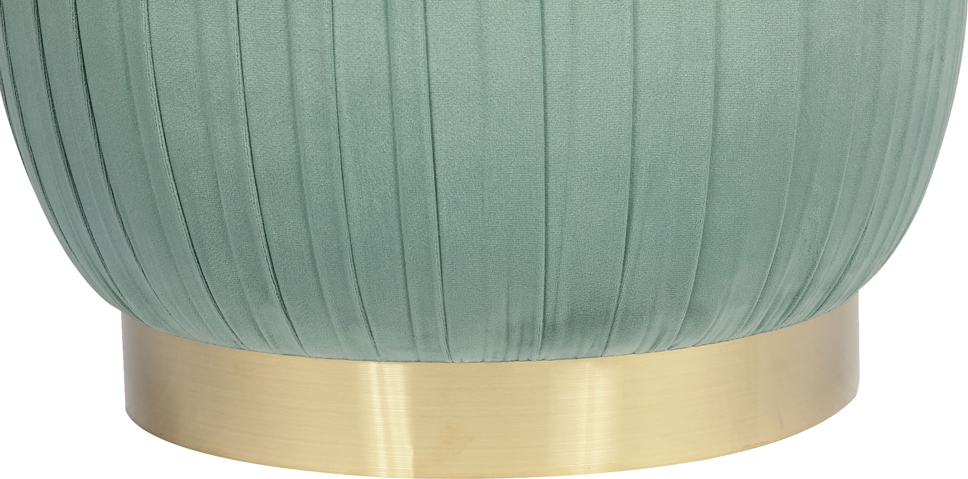 Kayoom Polsterhocker »Hocker Lyla 125, Edler Touch durch goldenen Sockel, Samtbezug«, (1 St.), samtweich, gesteppte Ziernaht, Edelstahlsockel, Hochwertiger Samtbezug