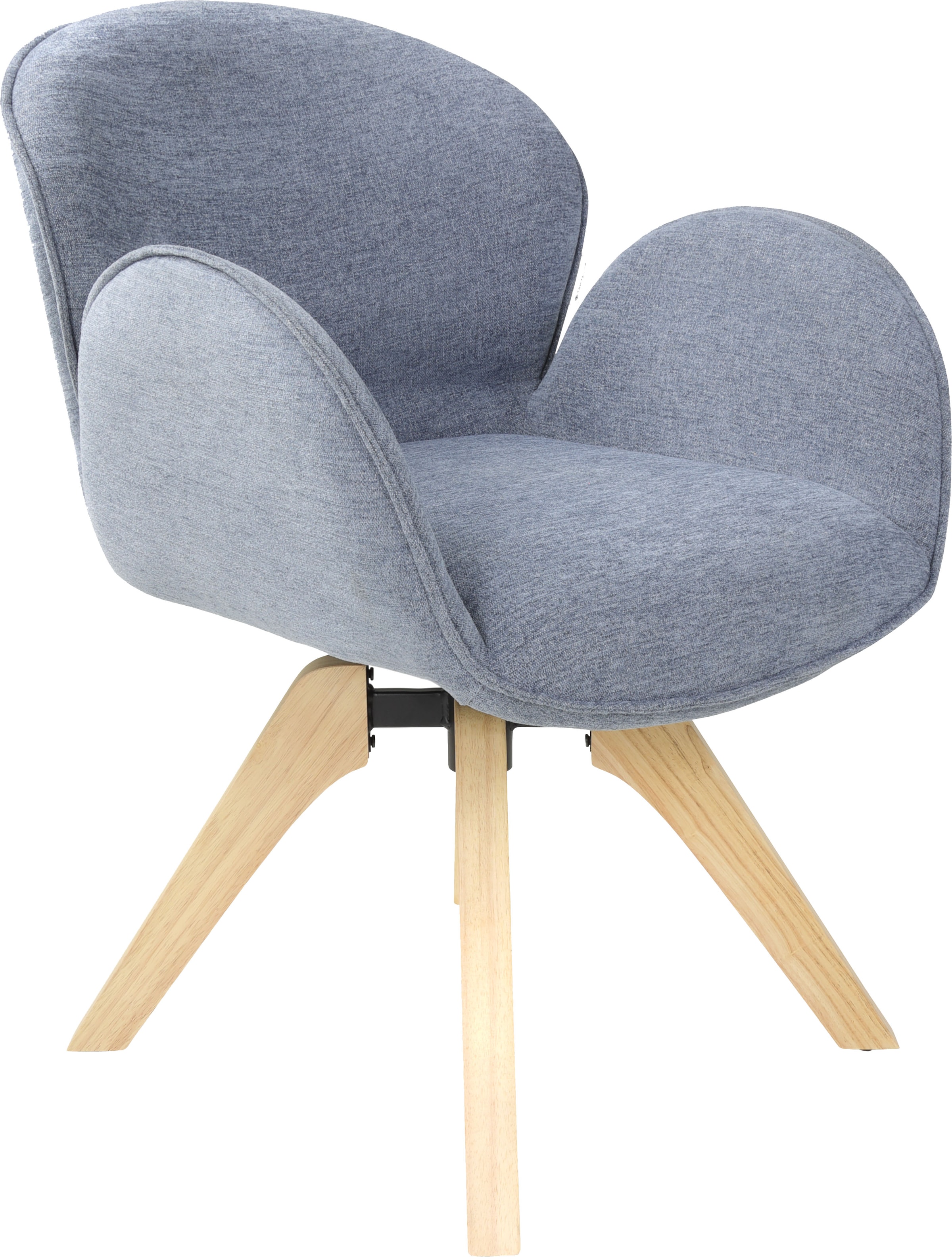 TOM TAILOR HOME Armlehnstuhl »WINGS ARMCHAIR«, (Set), 2 St., Chenille, mit Armlehnen, drehbar, Rückholfunktion, Massivholzgestell
