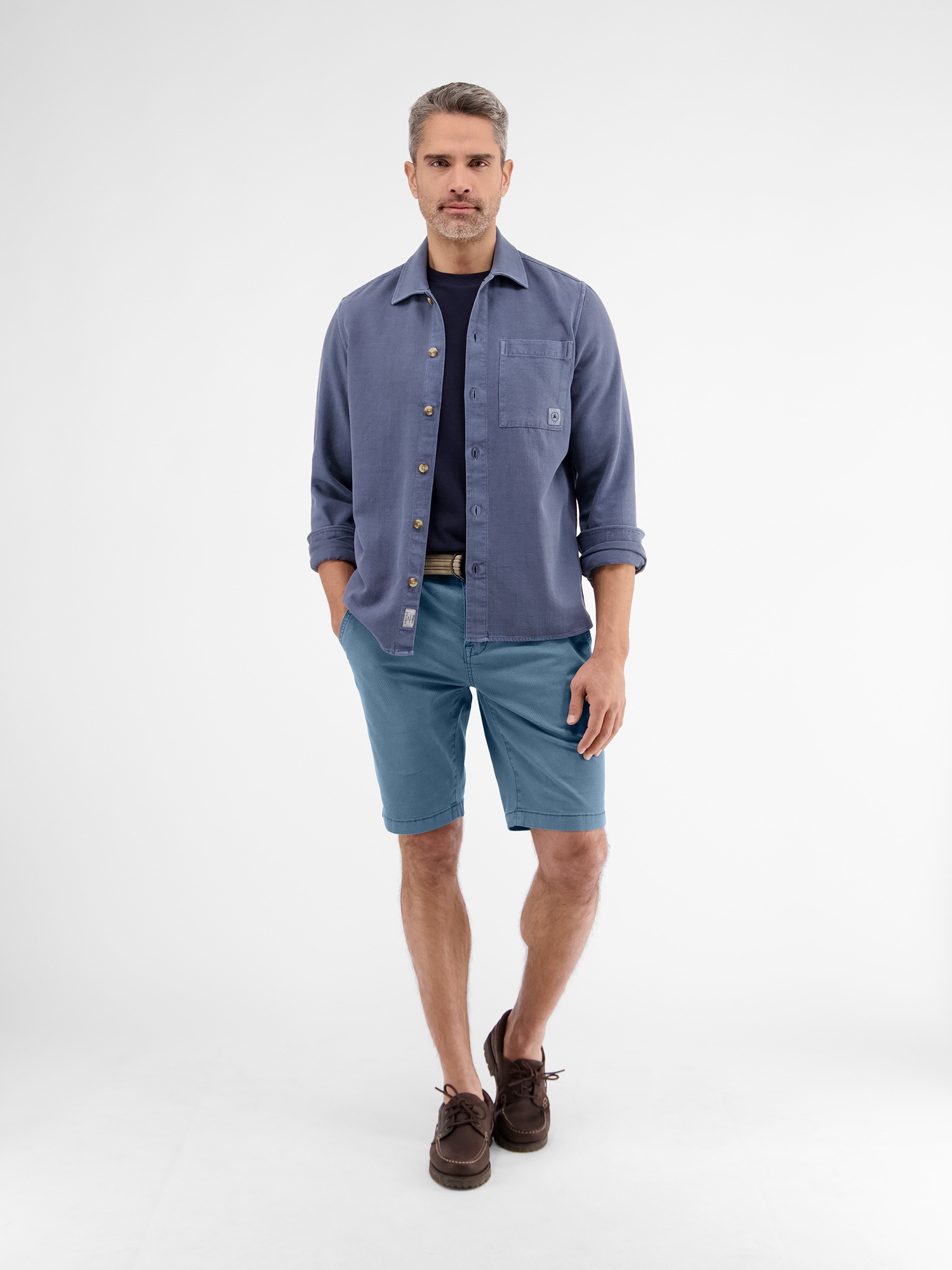 LERROS Bermudas »LERROS Chino-Bermuda mit Gürtel«, (Set)