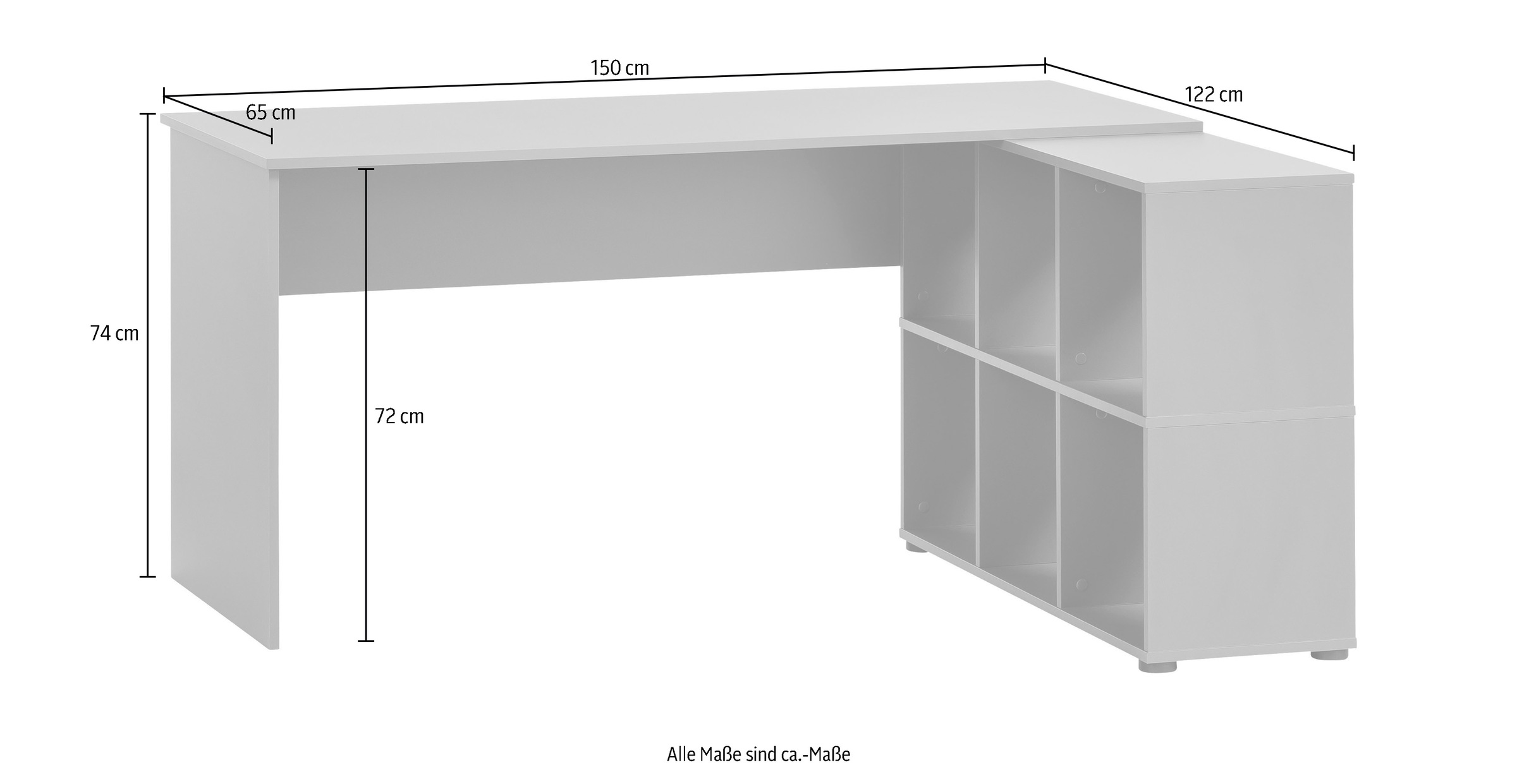 Schildmeyer Regal-Schreibtisch »Serie 500«, Breite 150 cm