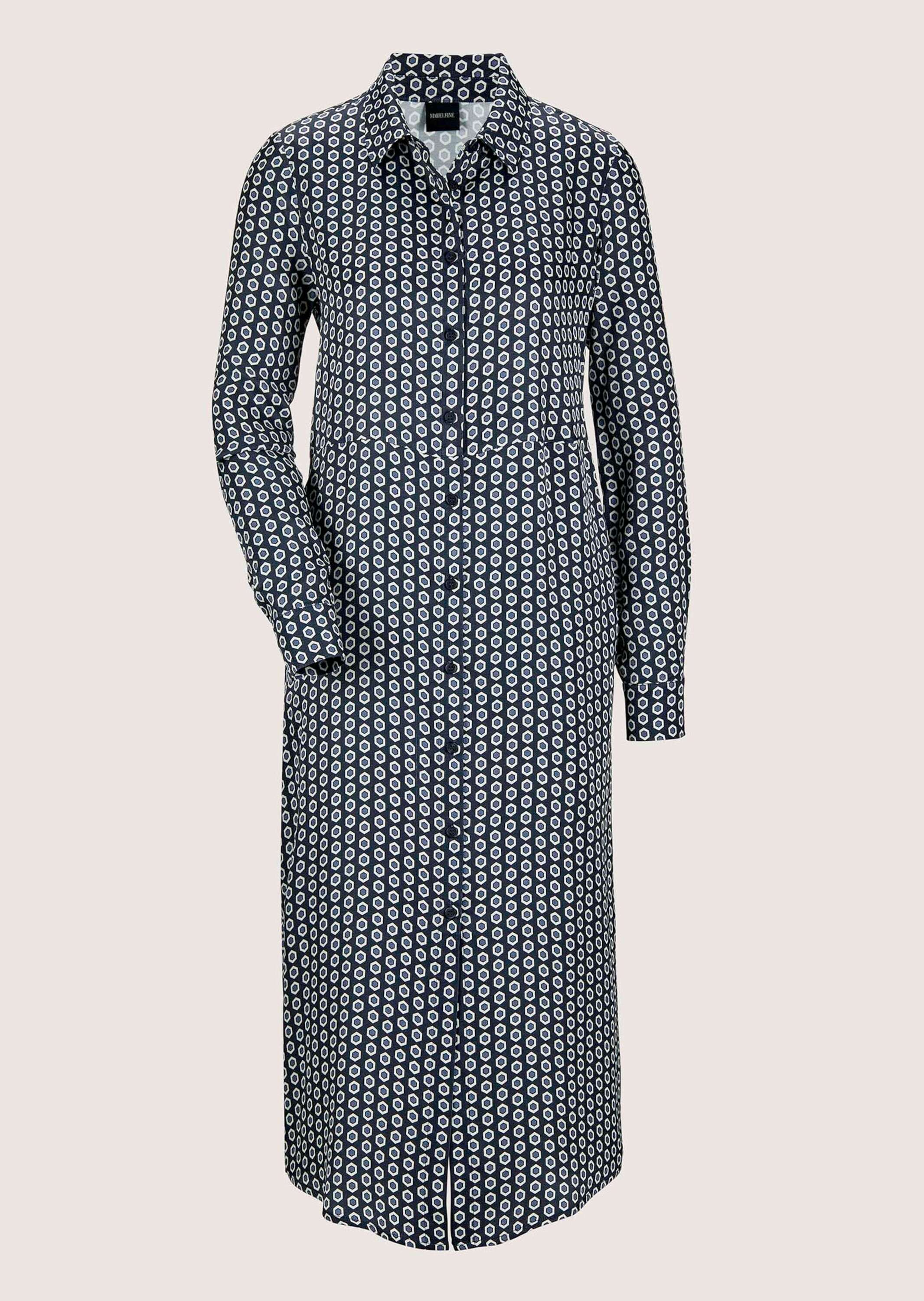 MADELEINE Midikleid "Kleid Hemdblusenkleid mit Grafik-Print"