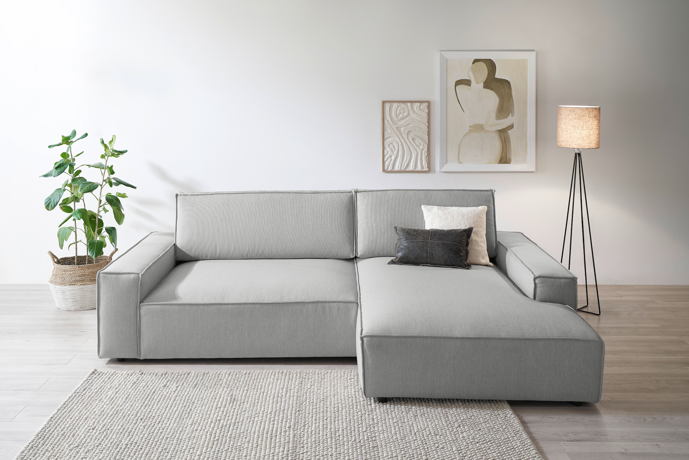 Home affaire Ecksofa "NEU: SHERWOOD XXL 284, Big-Sofa L-Form, tiefe Sitzflä günstig online kaufen
