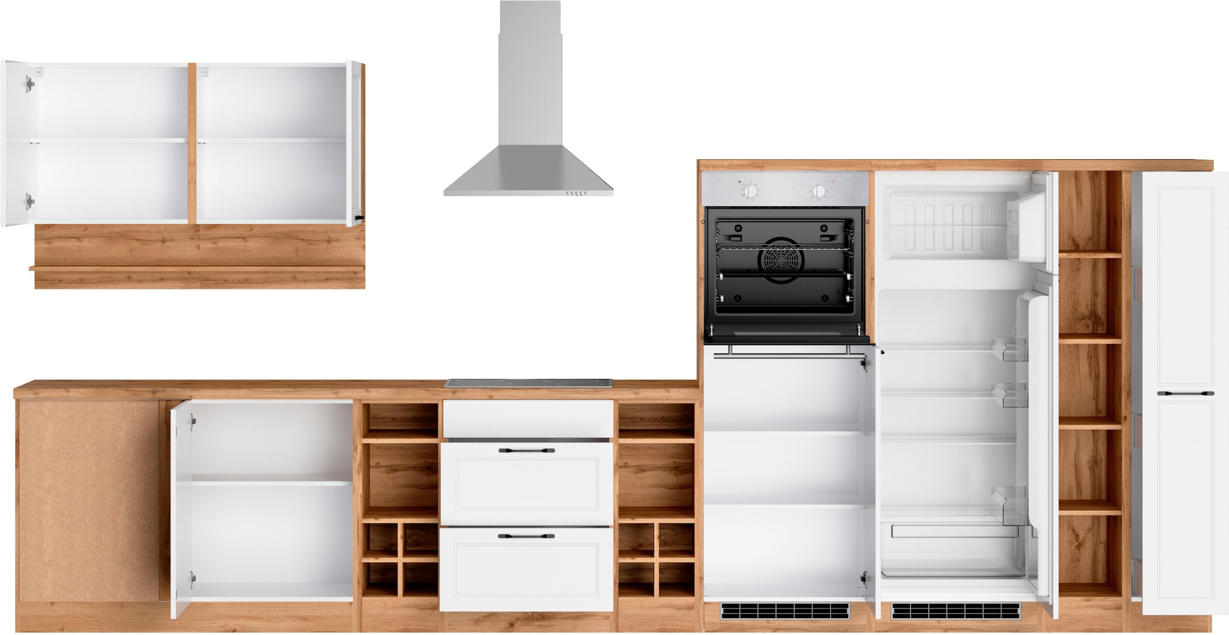 KOCHSTATION Küche »KS-Lana«, Stellbreite 240/420 cm, wahlweise mit E-Geräten
