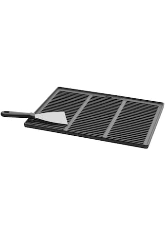 Grillplattenaufsatz »Plancha-Platte mit Grillspachtel«, Gusseisen-Kunststoff-Edelstahl