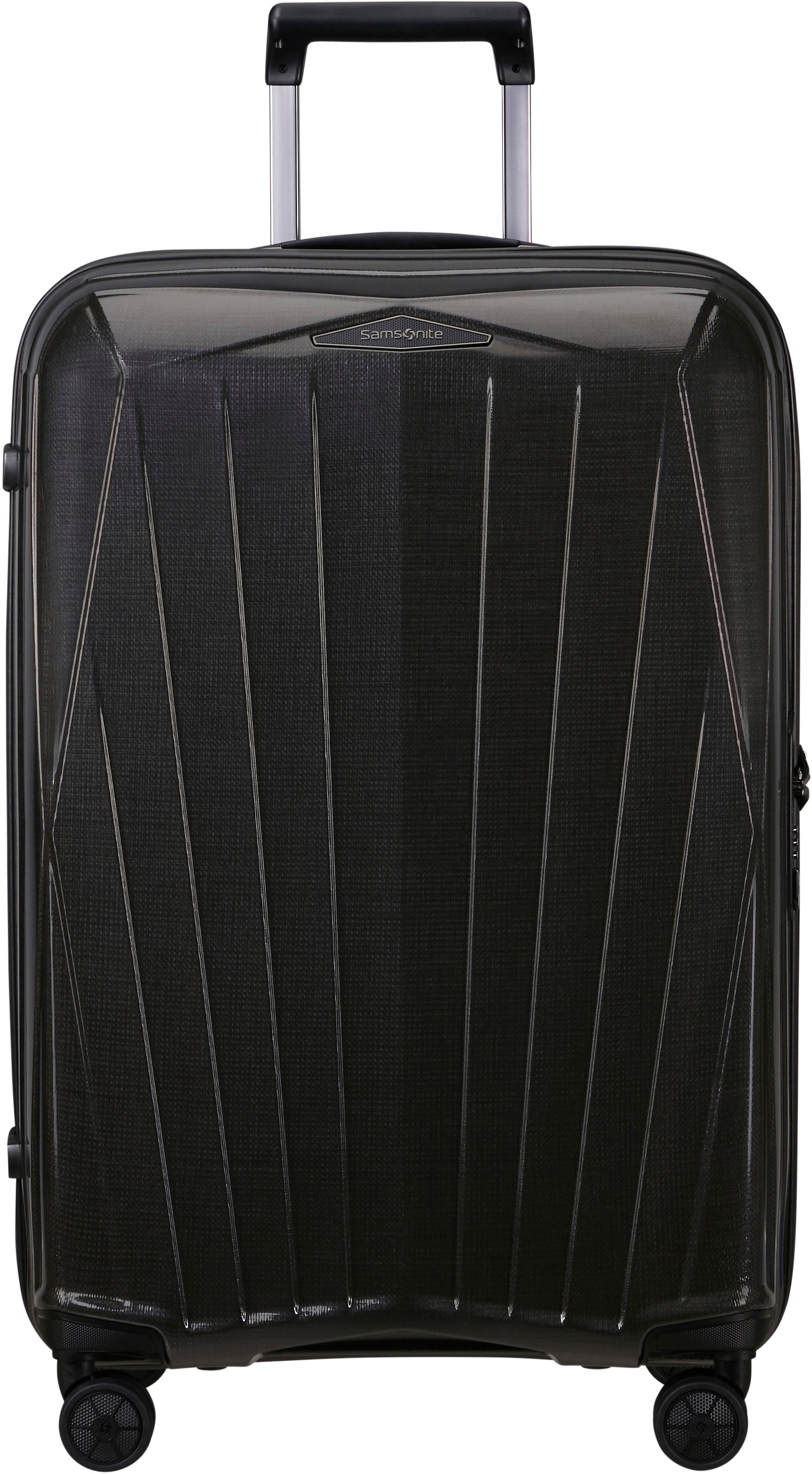 SAMSONITE Hartschalen-Trolley "MAJOR-LITE, verschiedene Größen und Farben", schwarz, Curv, Koffer, mit Adressanhänger, mit Raumteiler, Packriemen und