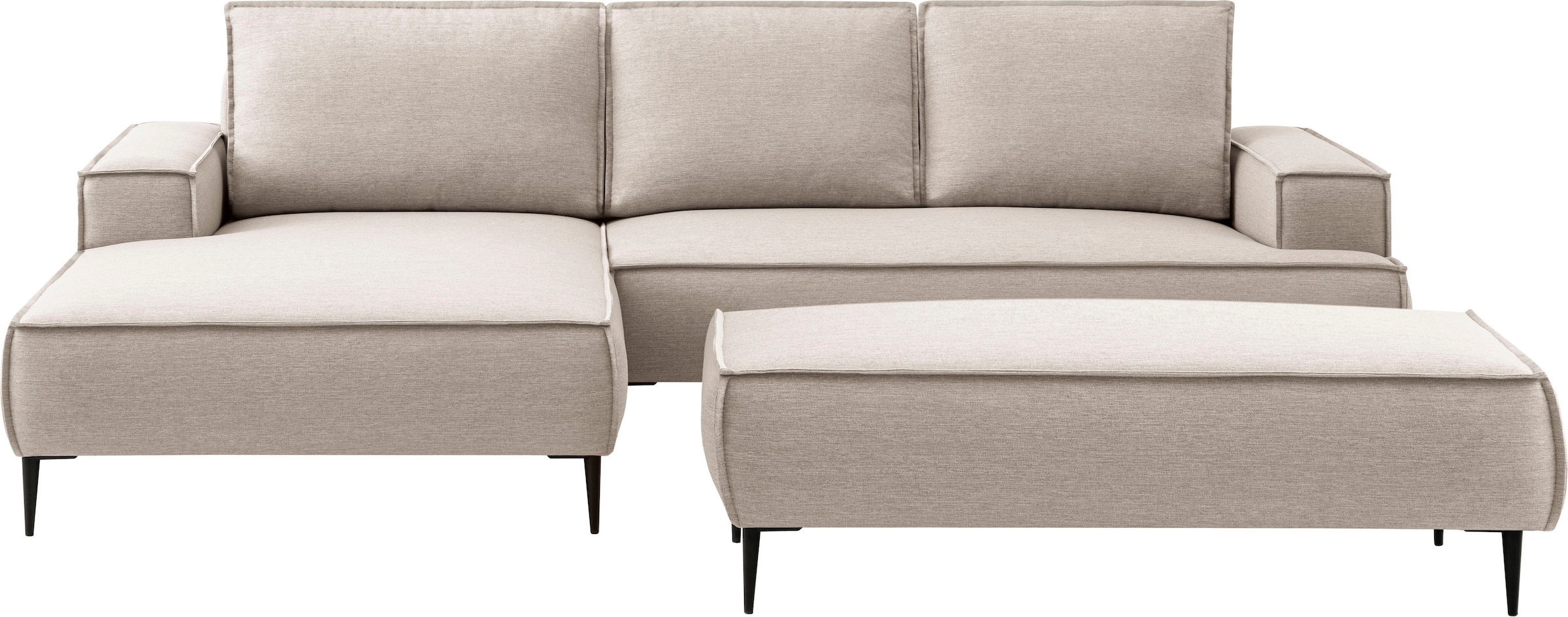 andas Sitzgruppe »TVINNU, Polsterecke L-Form, Schlaffunktion, mit Hocker« Set, 2 Stk. tlg. Set, stellbar zum Schlafsofa (Krokodilverbinder)