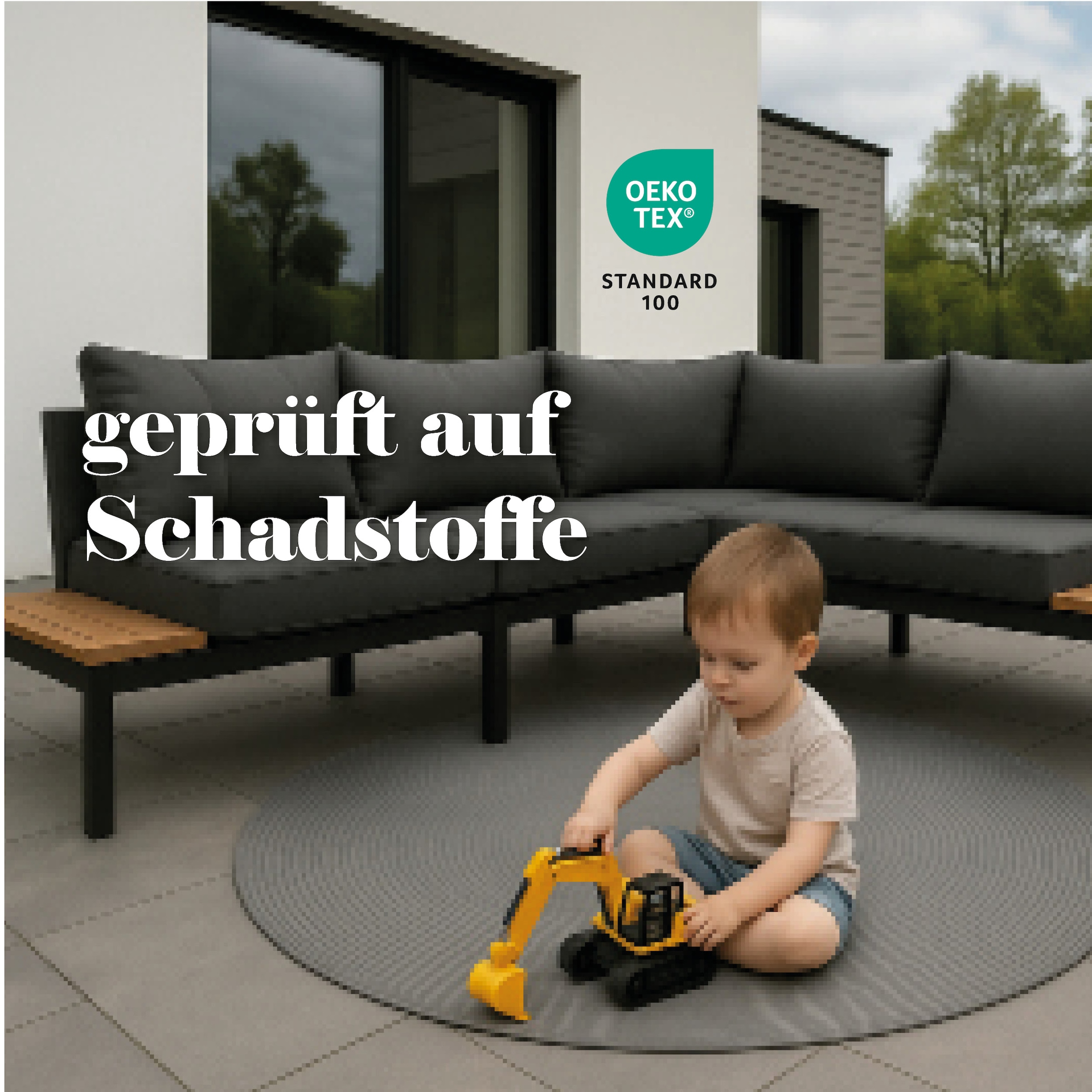 ASTRA Teppich »Paris«, rund, 8 mm Höhe, In- und Outdoor geeignet, Aussenbereich, Wohnzimmer