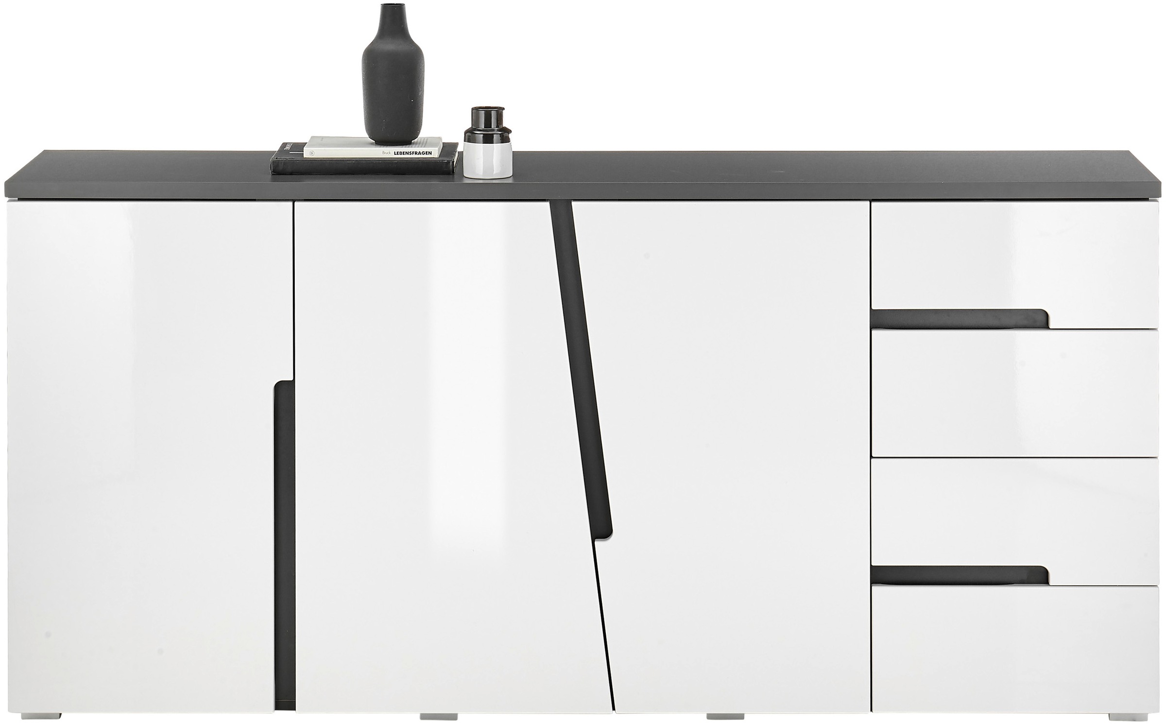 HBZ Sideboard "Boston weiß hochglanz mit Schubkästen, BxHxT 176x83x38 cm", günstig online kaufen