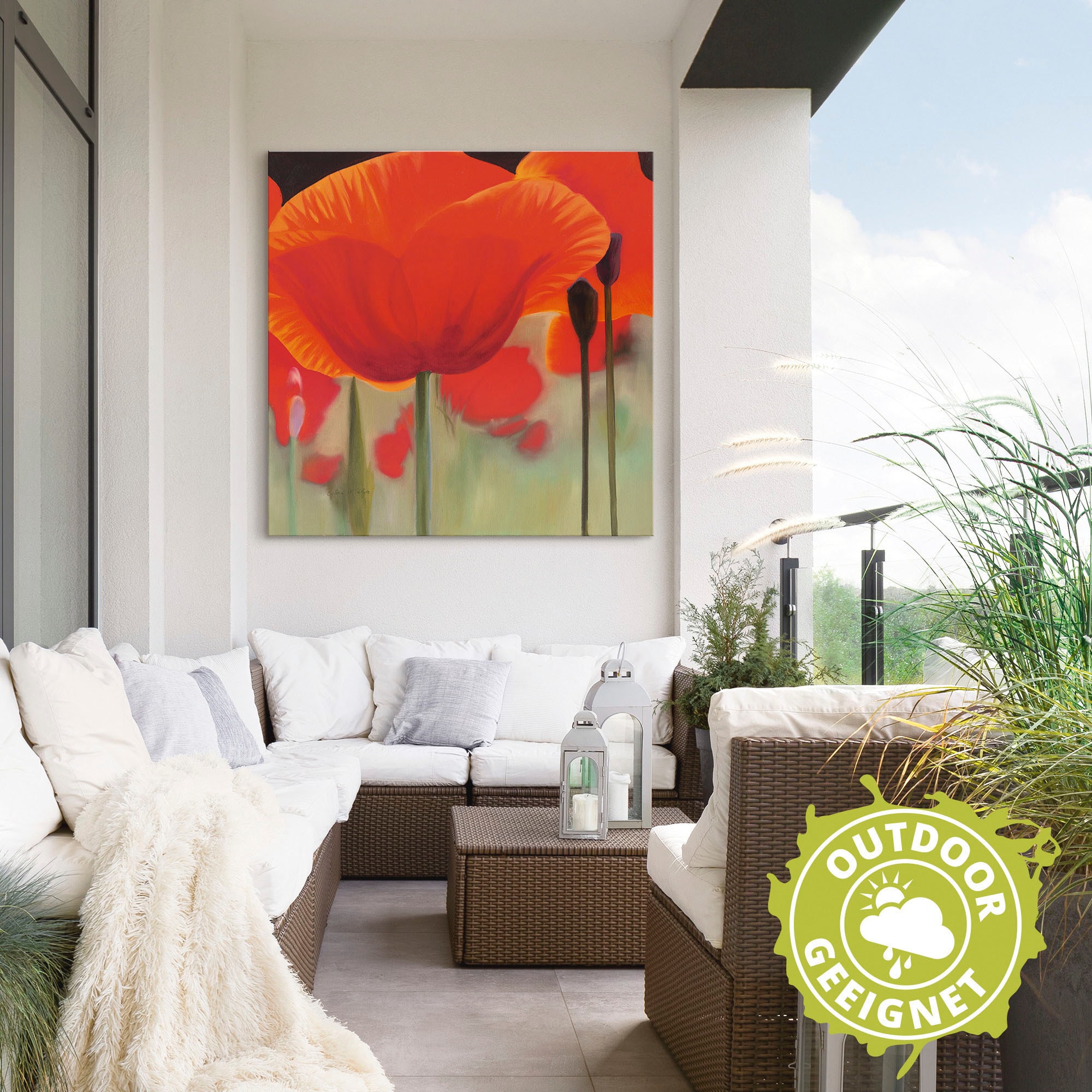 Artland Alu-Dibond-Druck »Leben« Blumen 1 Stk. tlg. für Innen- und Außenbereich geeignet, Outdoorbild