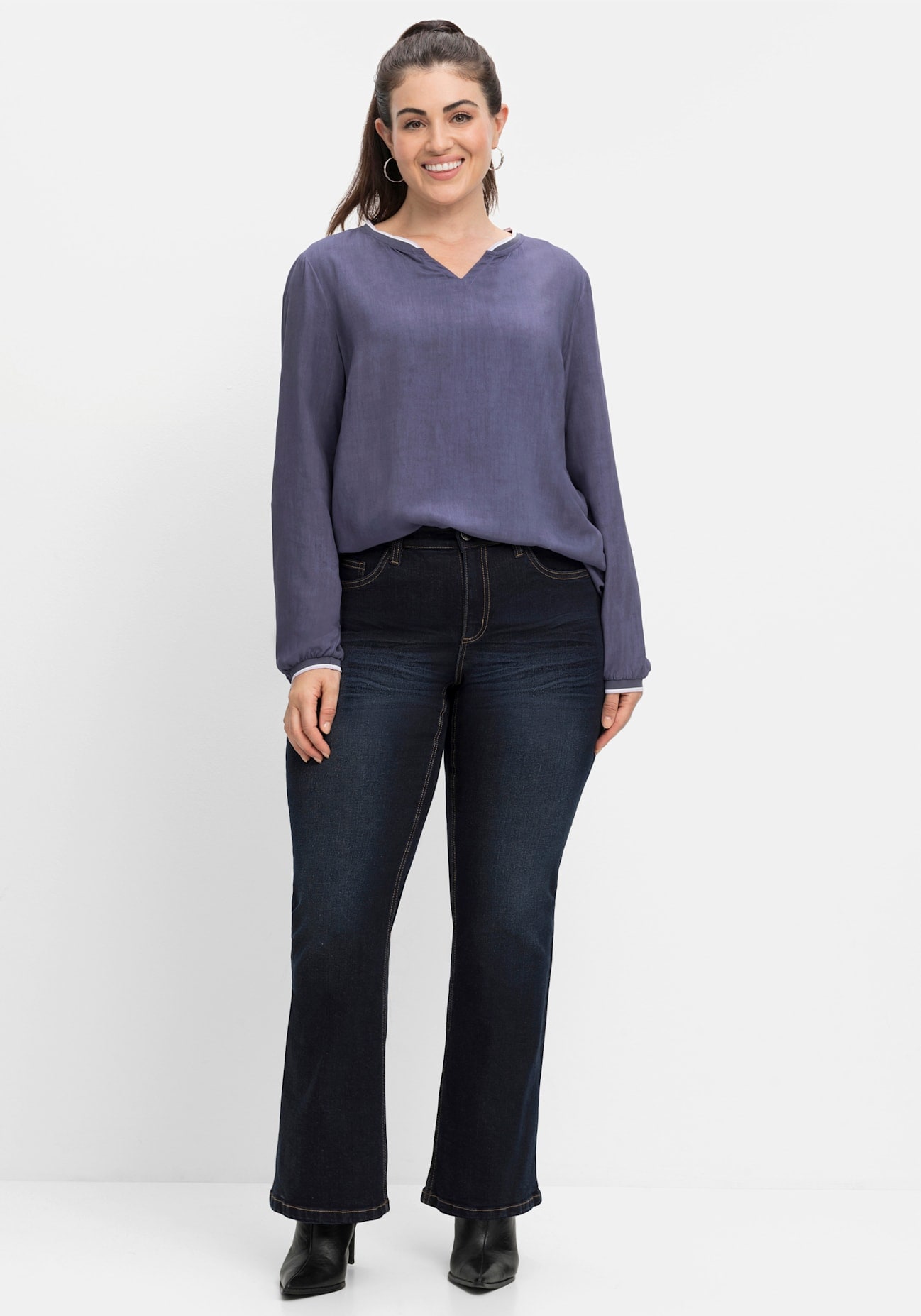 Sheego Bootcut-Jeans 1 Stk. tlg. günstig online kaufen