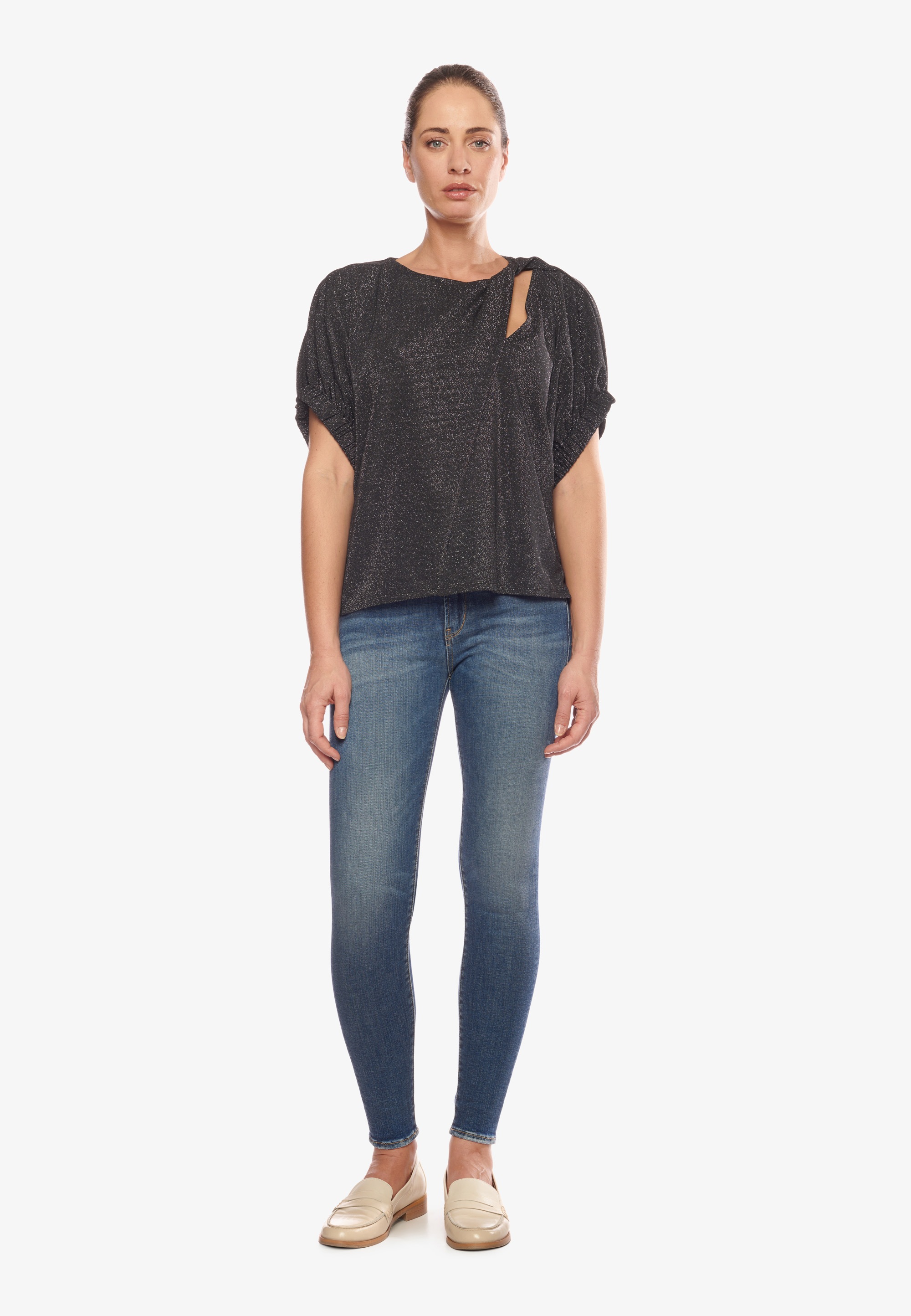 Le Temps Des Cerises T-Shirt, mit dezentem Glanz-Effekt