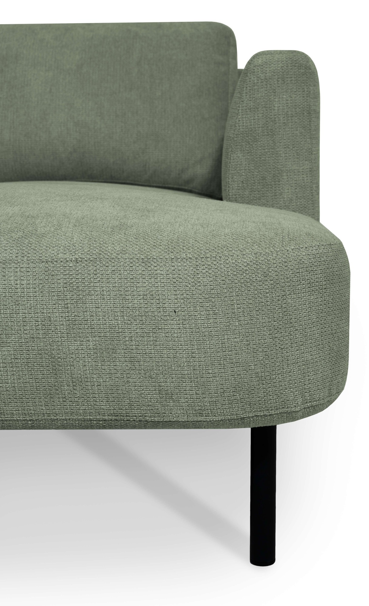Places of Style Wohnlandschaft »Cesola«, in weichem Chenille-Stoff, Breite 327 cm, mit schwarzen Metallfüßen