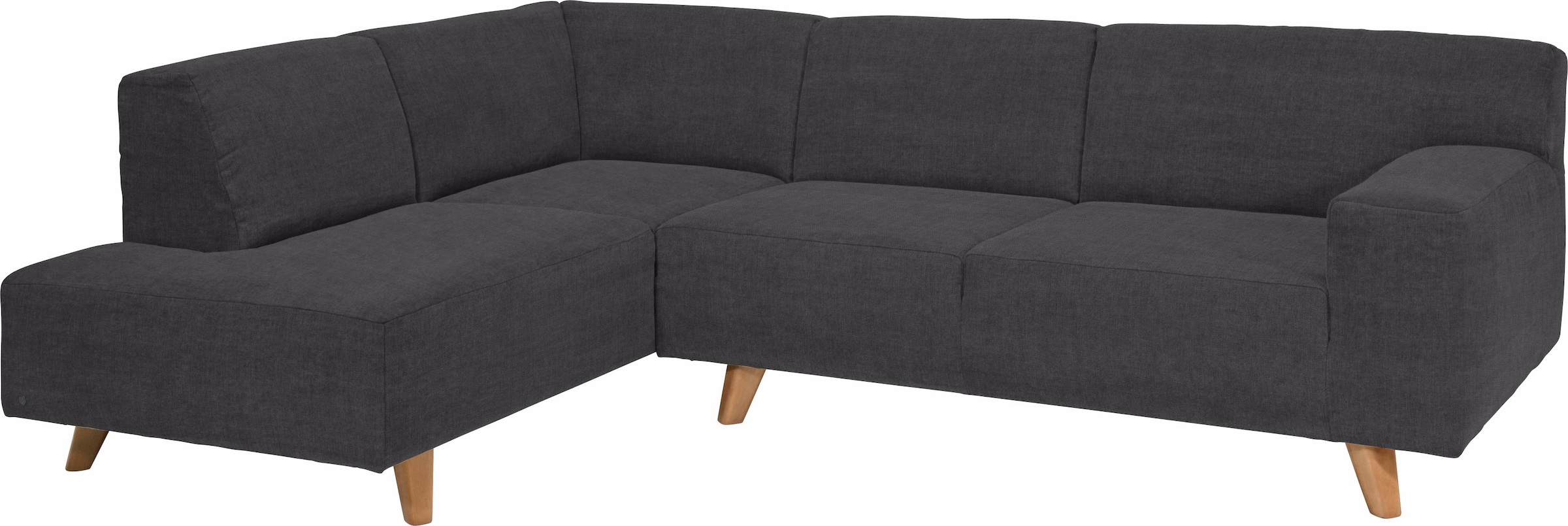 Ecksofa »NORDIC PURE«, mit Ottomane, im Retrolook, Füße Buche natur