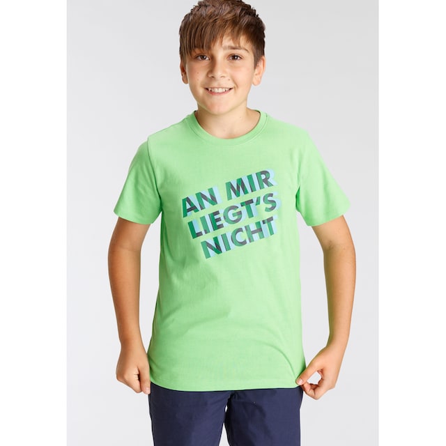 KIDSWORLD T-Shirt »AN MIR LIEGT´S NICHT«, Spruch online kaufen | BAUR