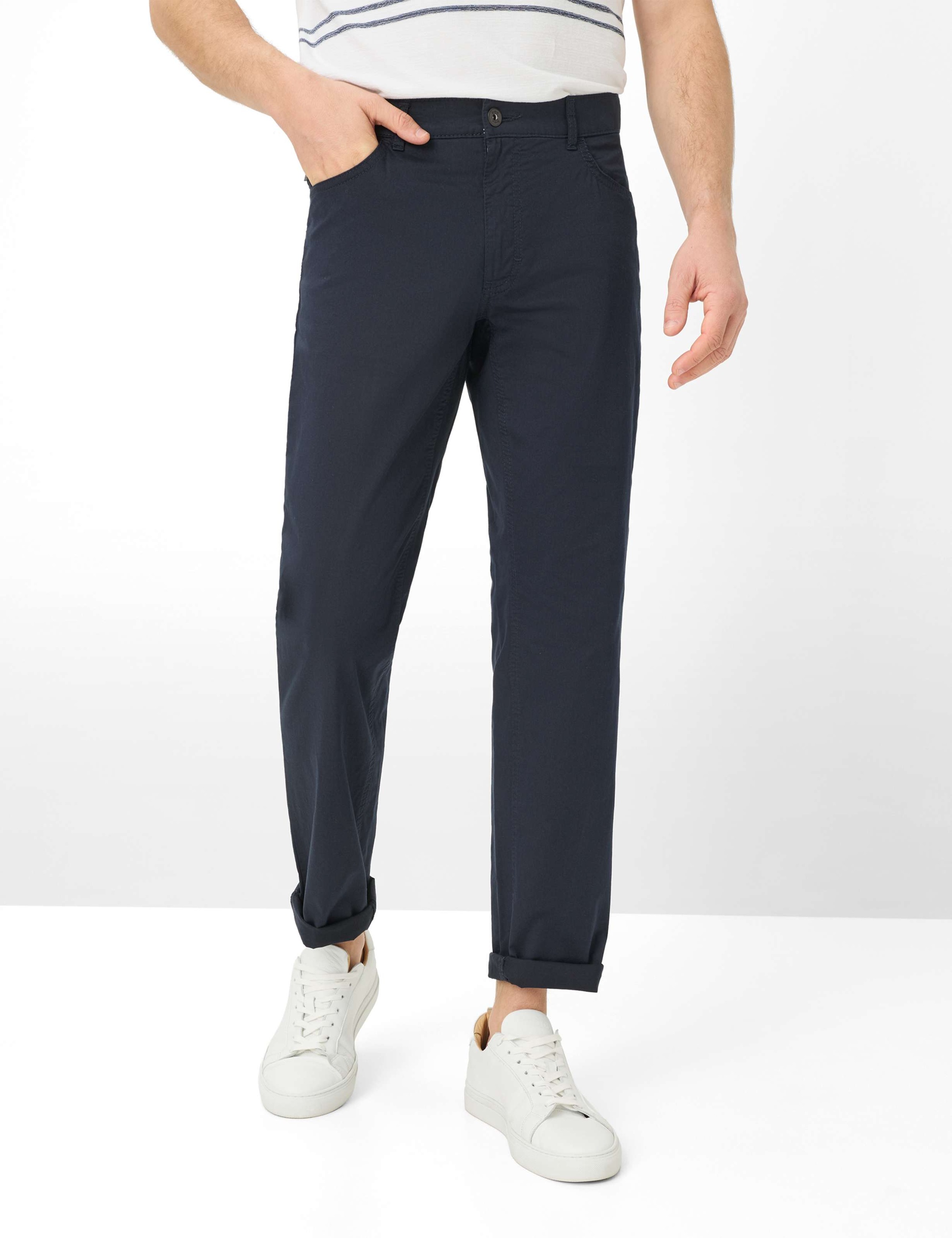 5-Pocket-Hose BRAX "Style COOPER", Herren, Gr. 44, Länge 36, navy, Web, 78% Baumwolle, 19% Lyocell, 3% Elasthan, Hosen 5-Pocket-Hose