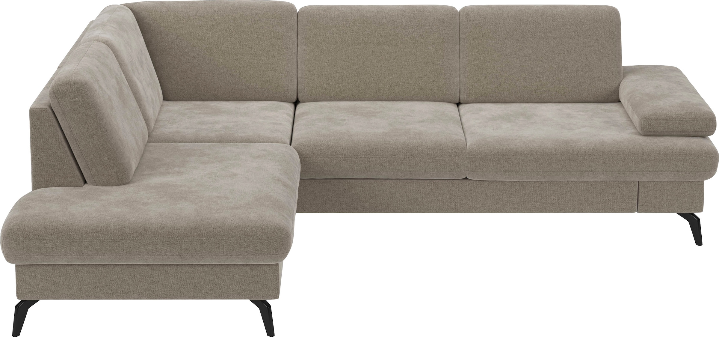 sit&more Ecksofa "Morris L-Form, inkl. Sitztiefenverstellung" wahlweise mit Armteilverstellung, Schlaffunktion & Bettkasten