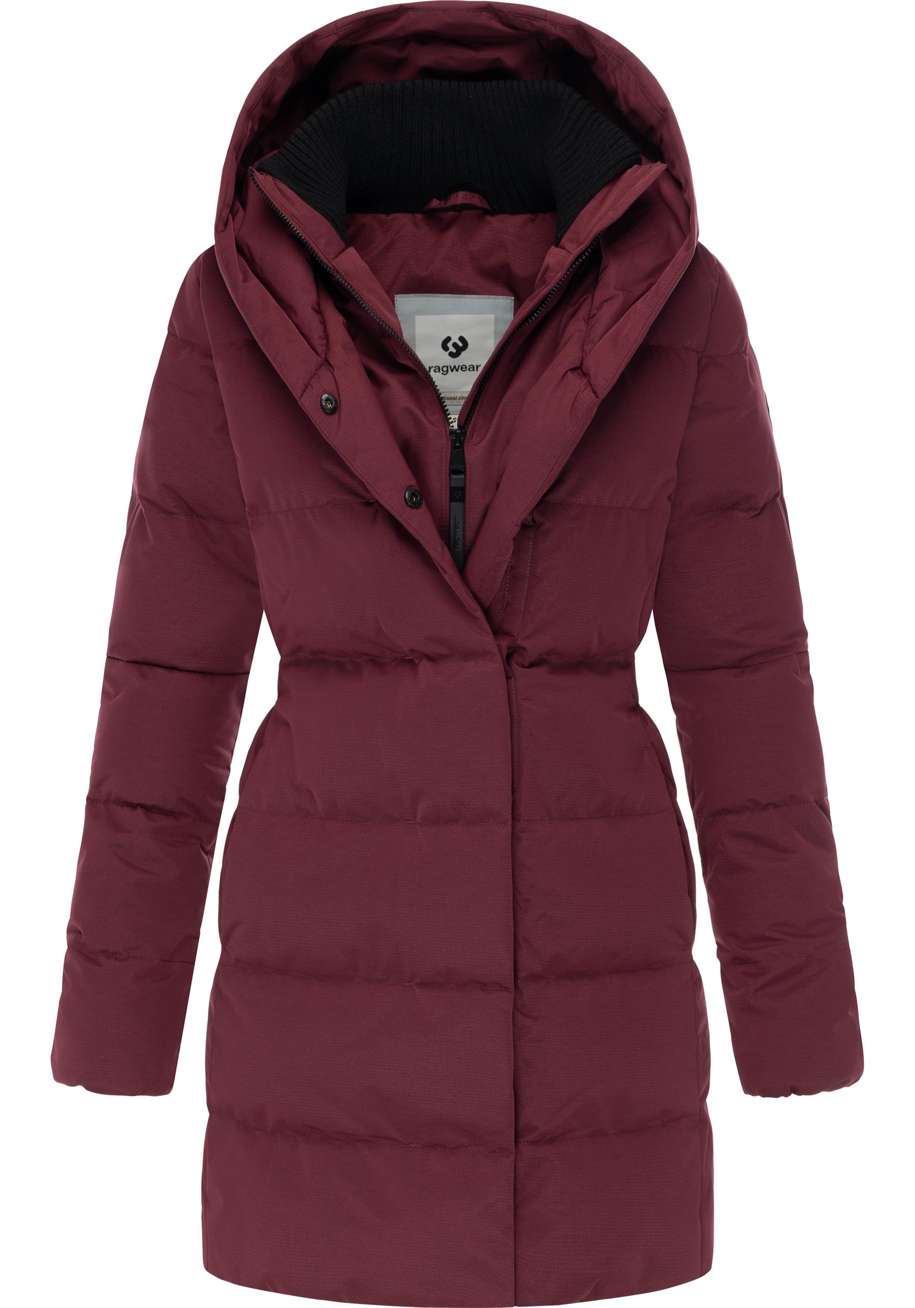Ragwear Steppmantel »Niani YOUMODO«, Warmer Wintermantel mit hohem Kragen und Kapuze