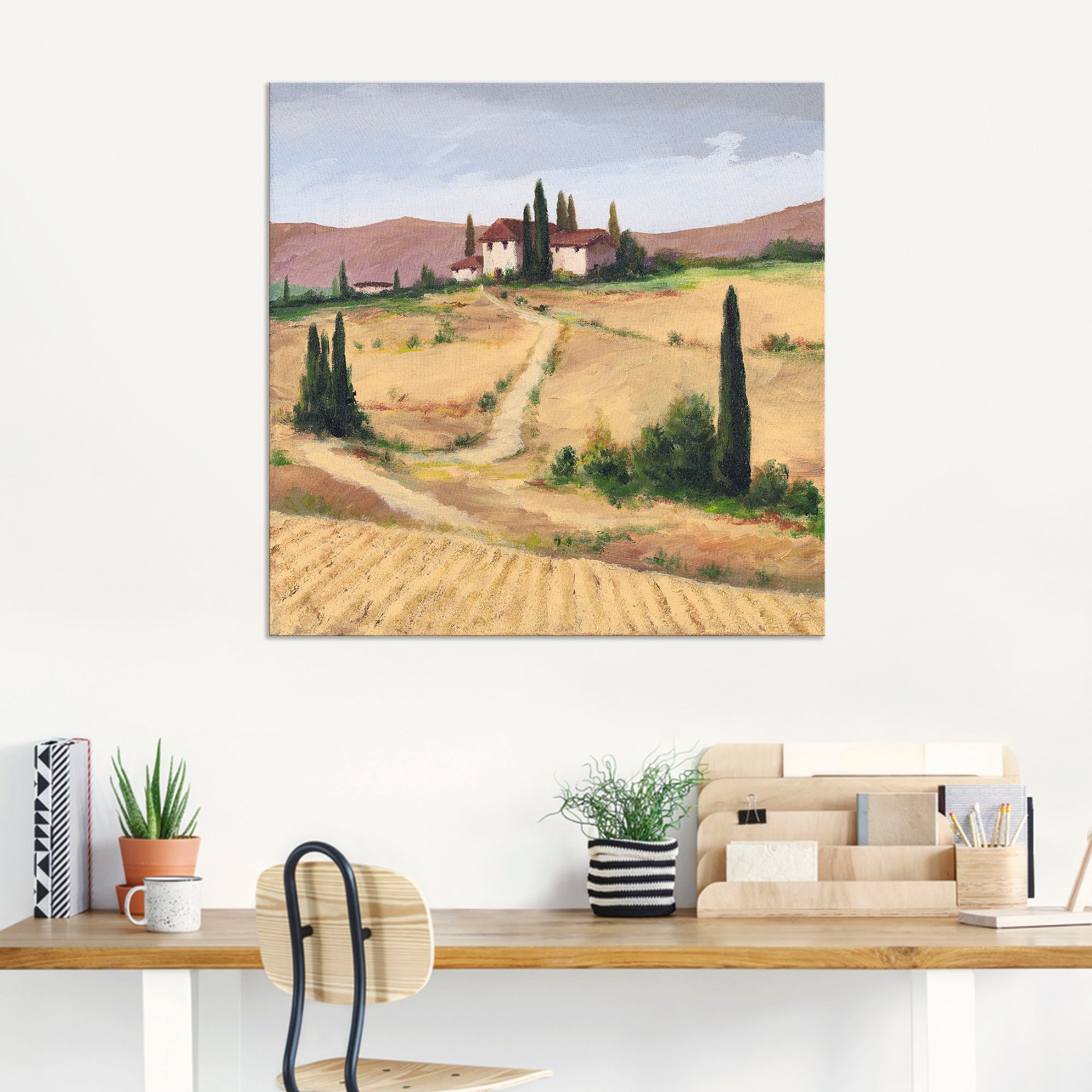 Artland Wandbild »Die toskanische Landschaft I«, Bilder von Europa, (1 St.), als Alubild, Leinwandbild, Wandaufkleber oder Poster in versch. Größen