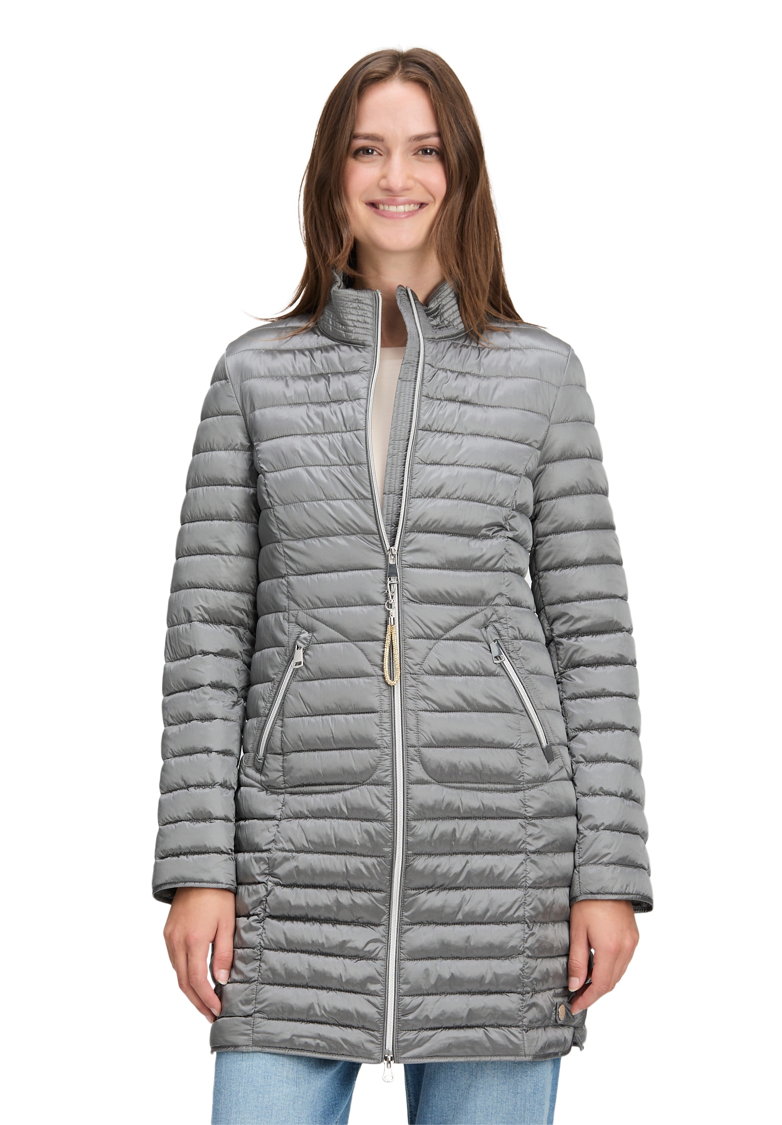 Cartoon Steppjacke "Cartoon Damen Steppjacke mit Reißverschlusstaschen" günstig online kaufen