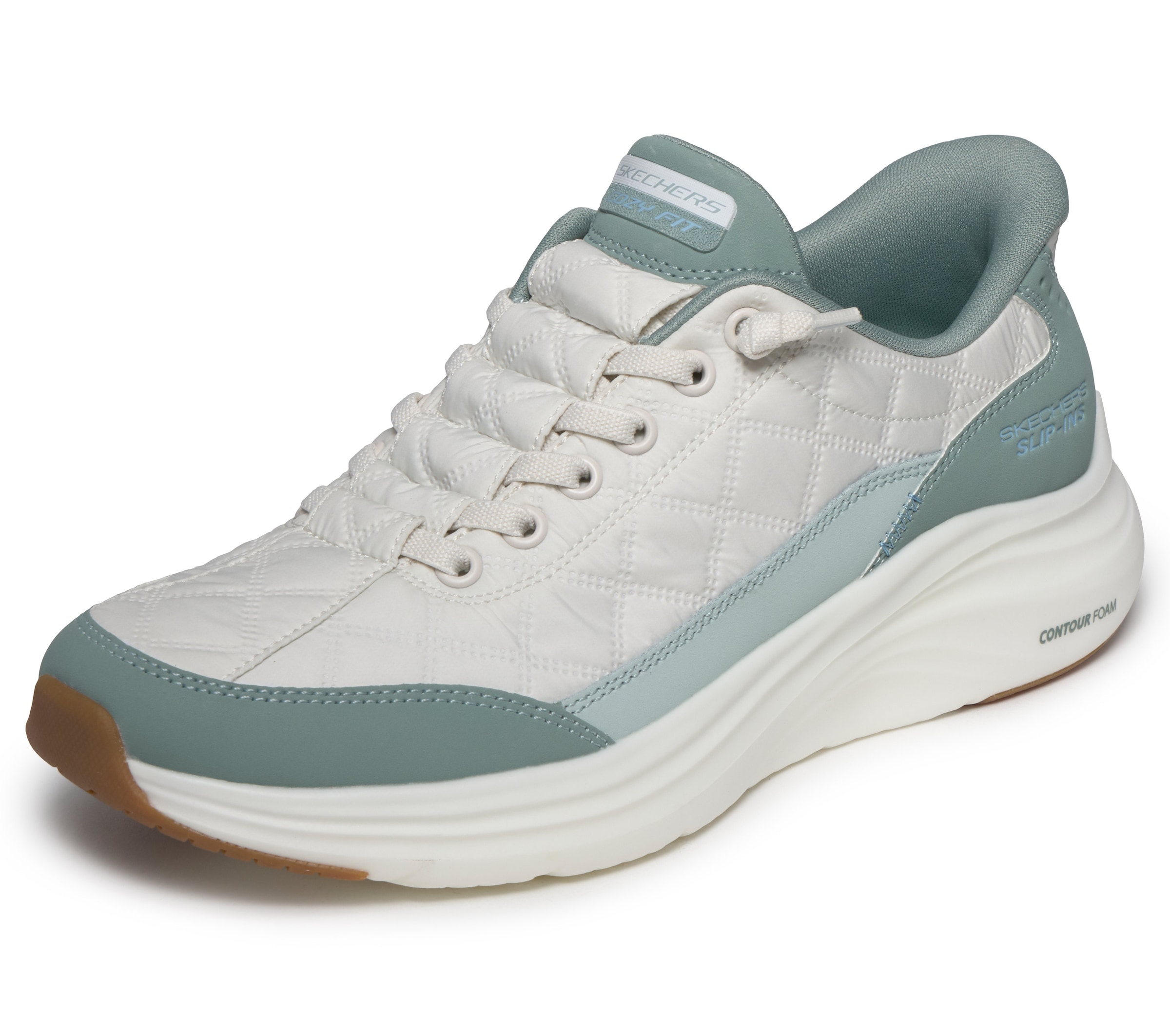 Skechers Slip-On Sneaker "Contour Foam - Cozy Fit" Slipper mit Handsfree Slip-ins und gestepptem Cozy Fit™-Mesh