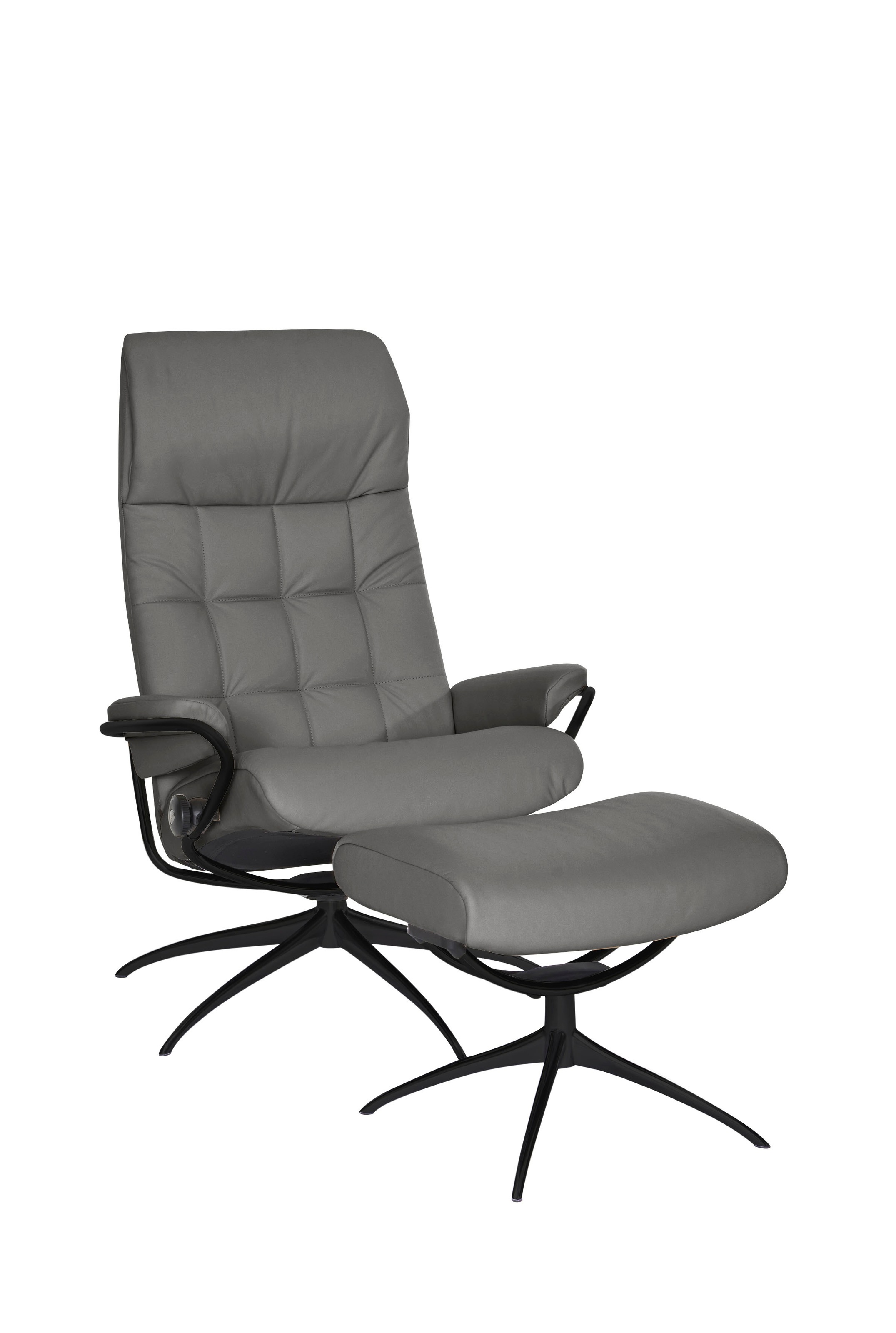 Stressless® Relaxsessel »London«, (Set, Relaxsessel mit Hocker), mit Hocker, High Back, mit Star Base, Gestell Schwarz