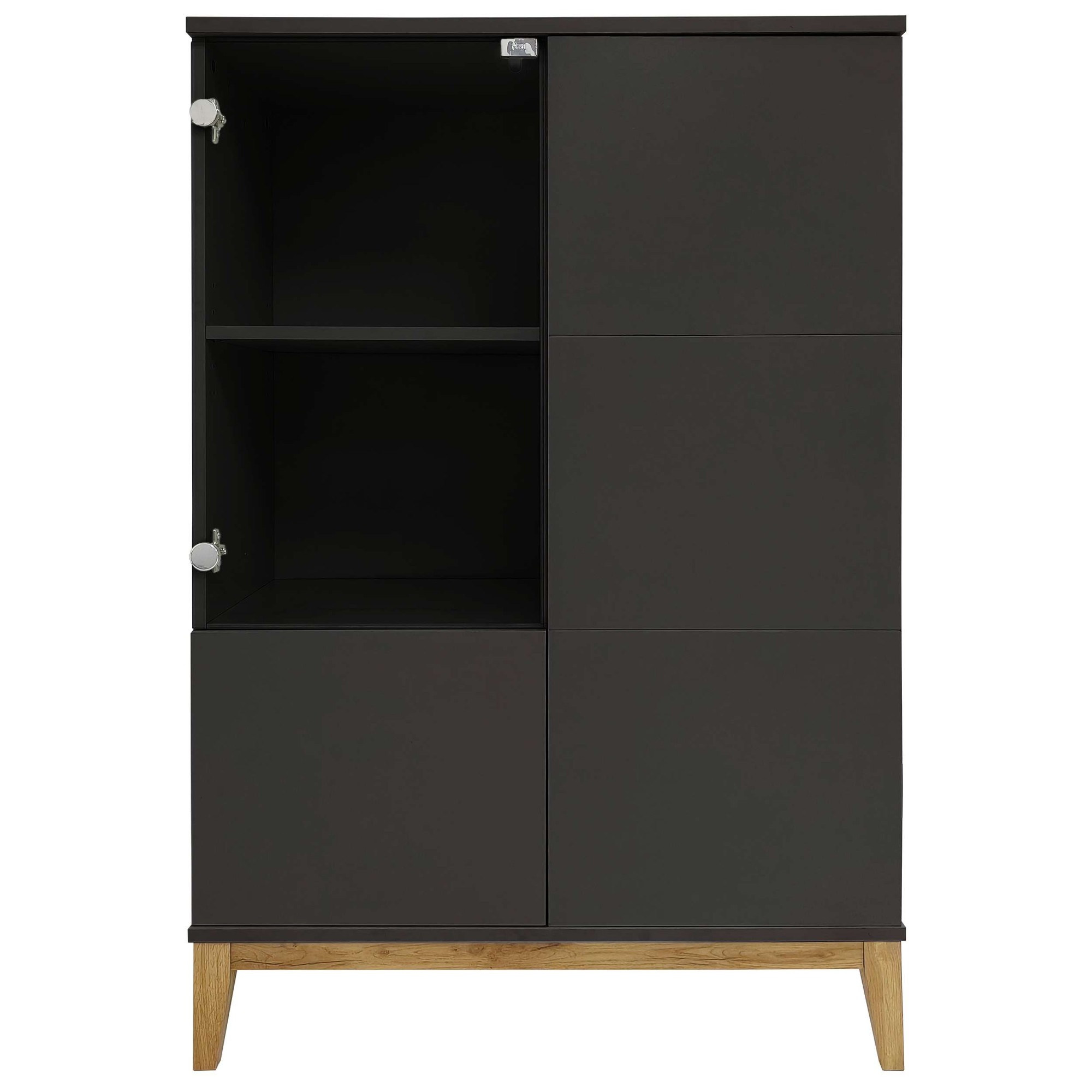 andas Highboard "Maryd" Kommode, Midischrank, m. Glas- u. Holztüren, Einleg günstig online kaufen