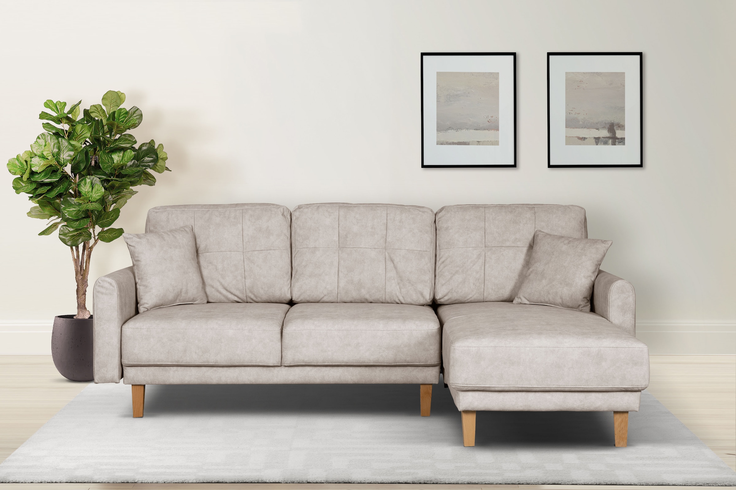 Home affaire Ecksofa "TRIPLO optionale Schlafsofa mit Bettkasten, Maße B/T/ günstig online kaufen