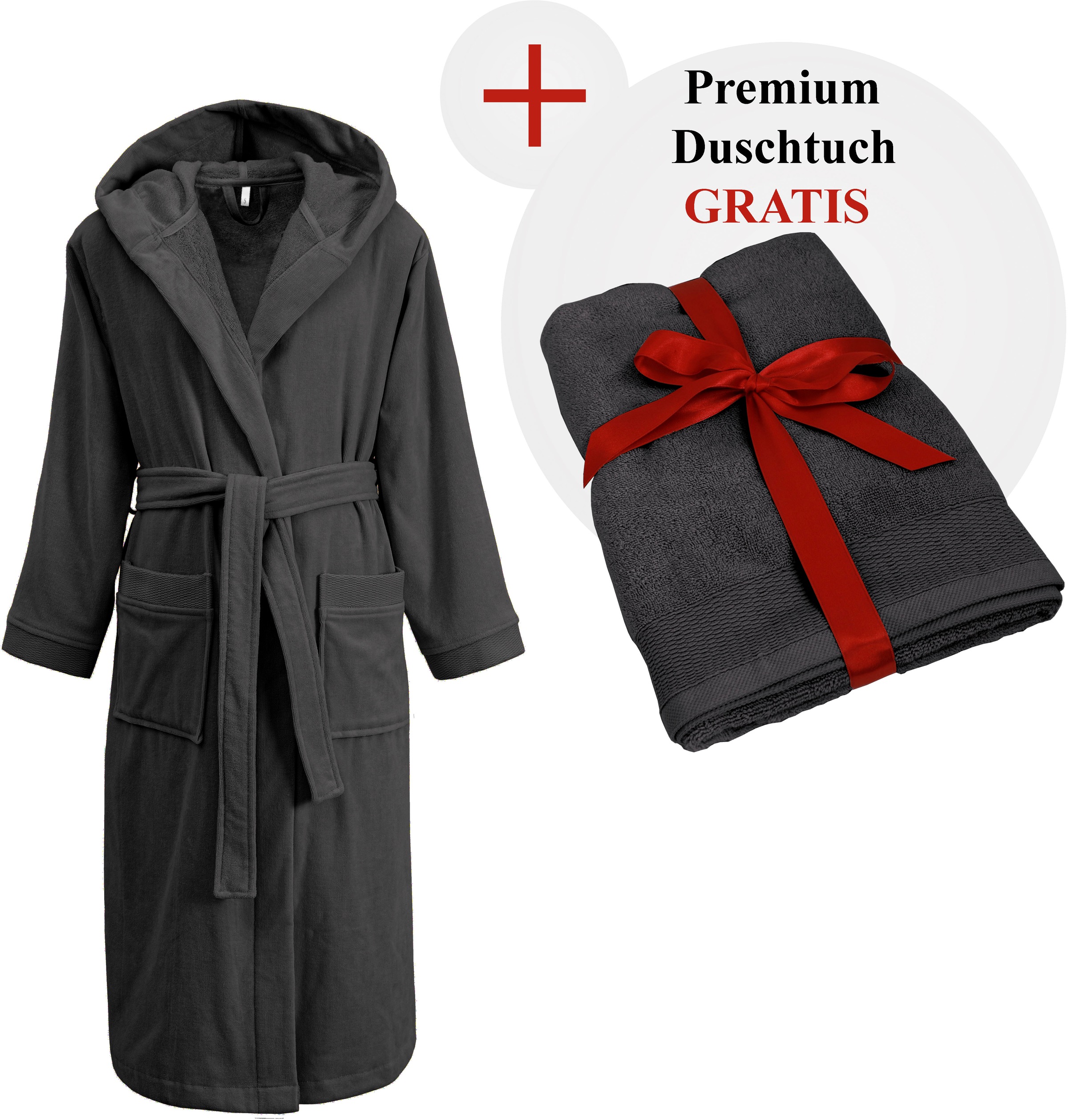 OTTO home Unisex-Bademantel "Fenya, 330 g/m², Premium, Hotelbademantel, Mor günstig online kaufen