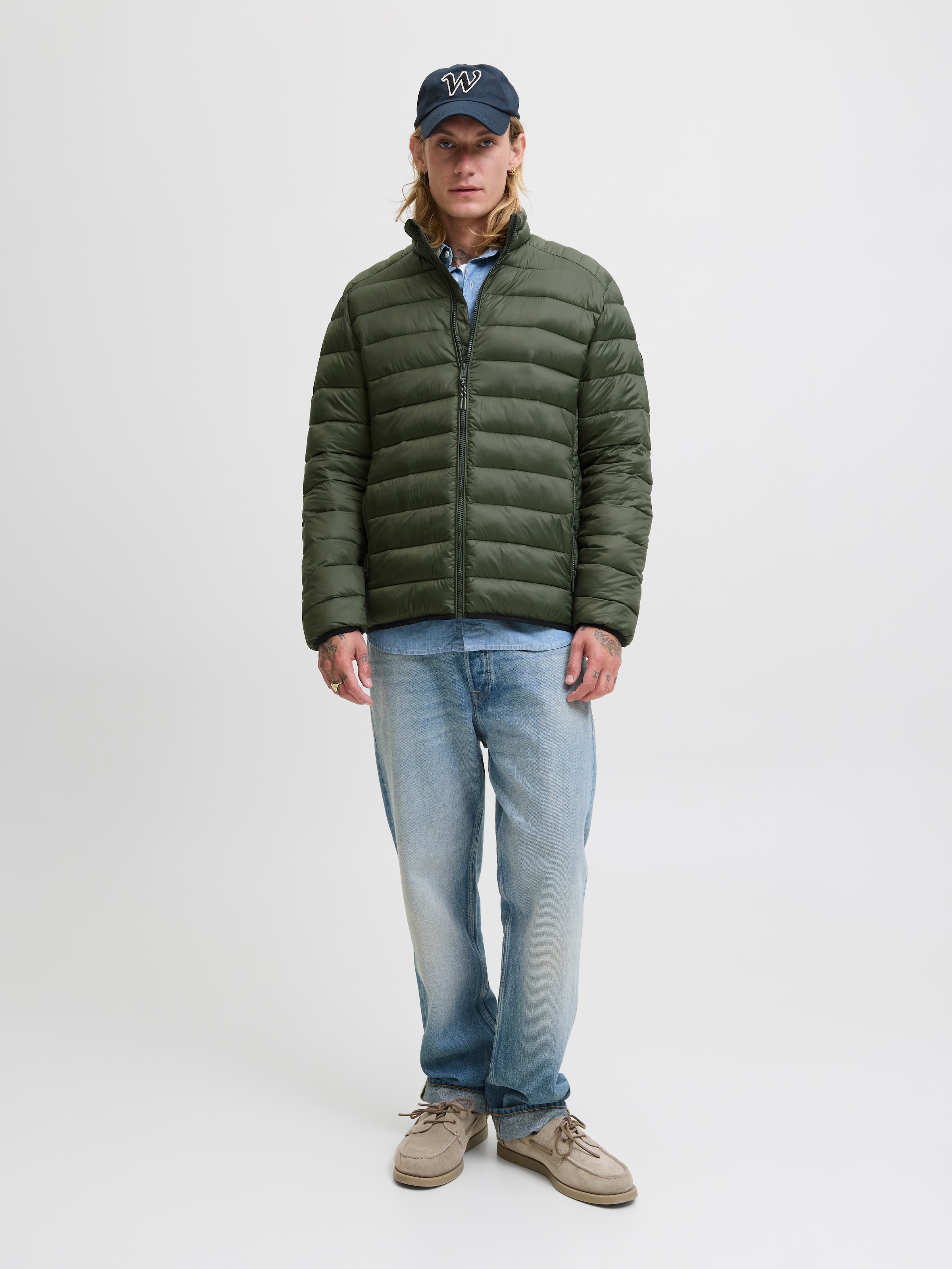 Jack & Jones Steppjacke »JJEBRADLEY LIGHT PUFFER COLLAR NOOS«, ohne Kapuze