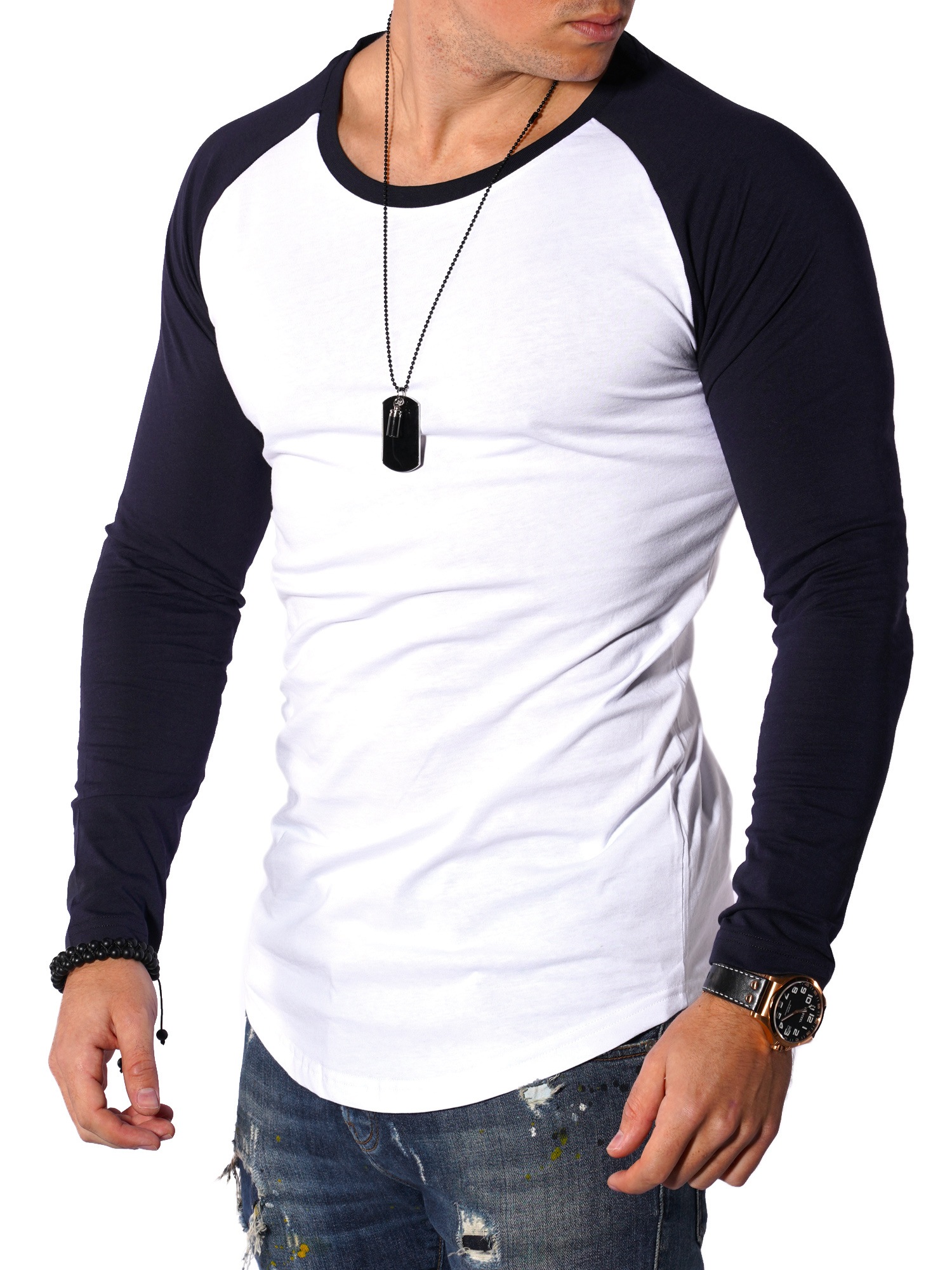behype Langarmshirt »RIO L/S«, im Oversize-Schnitt mit Raglan-Ärmeln