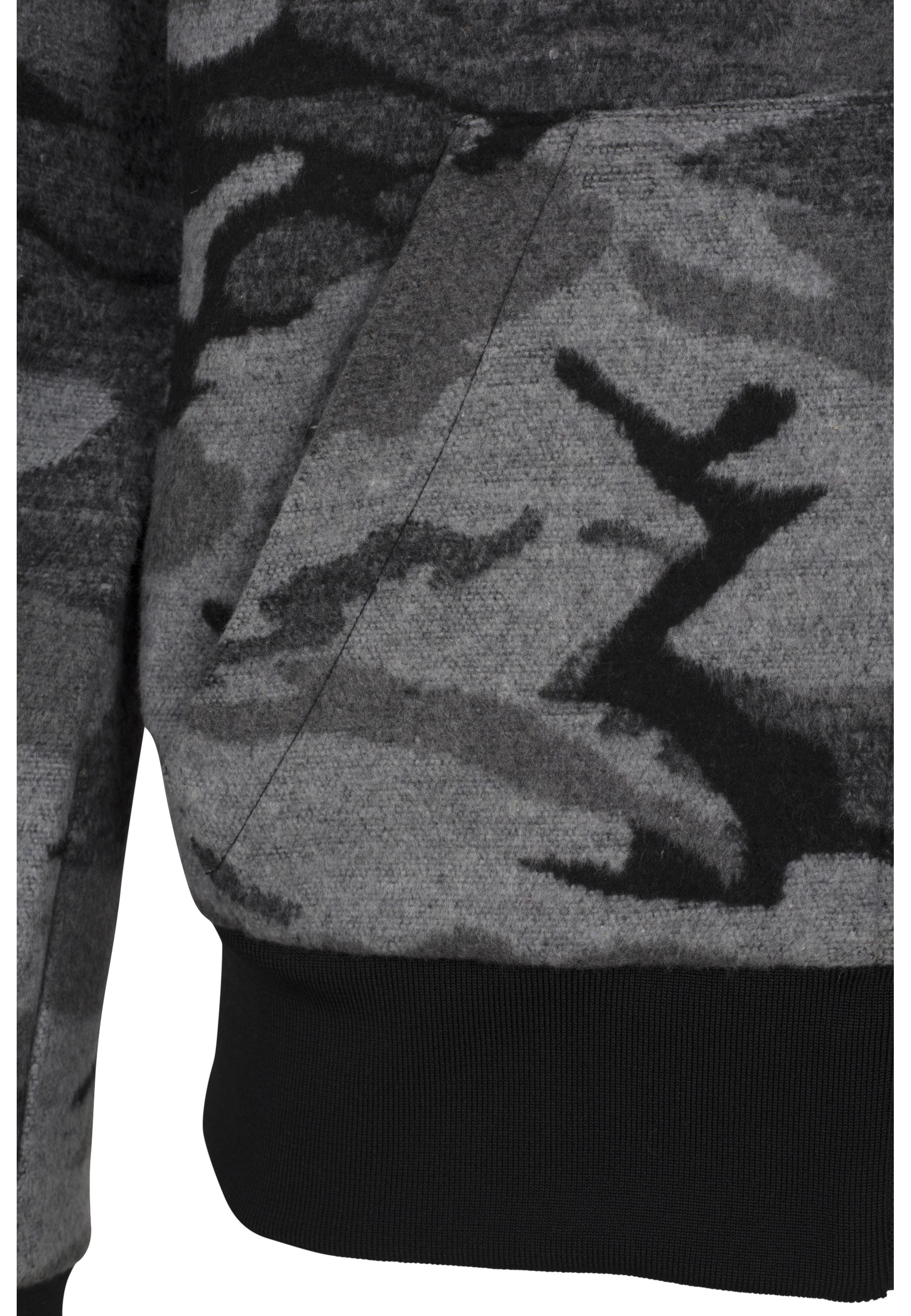 URBAN CLASSICS Winterjacke »Urban Classics Herren Camo Zip Jacket« 1 Stk. tlg. mit Kapuze