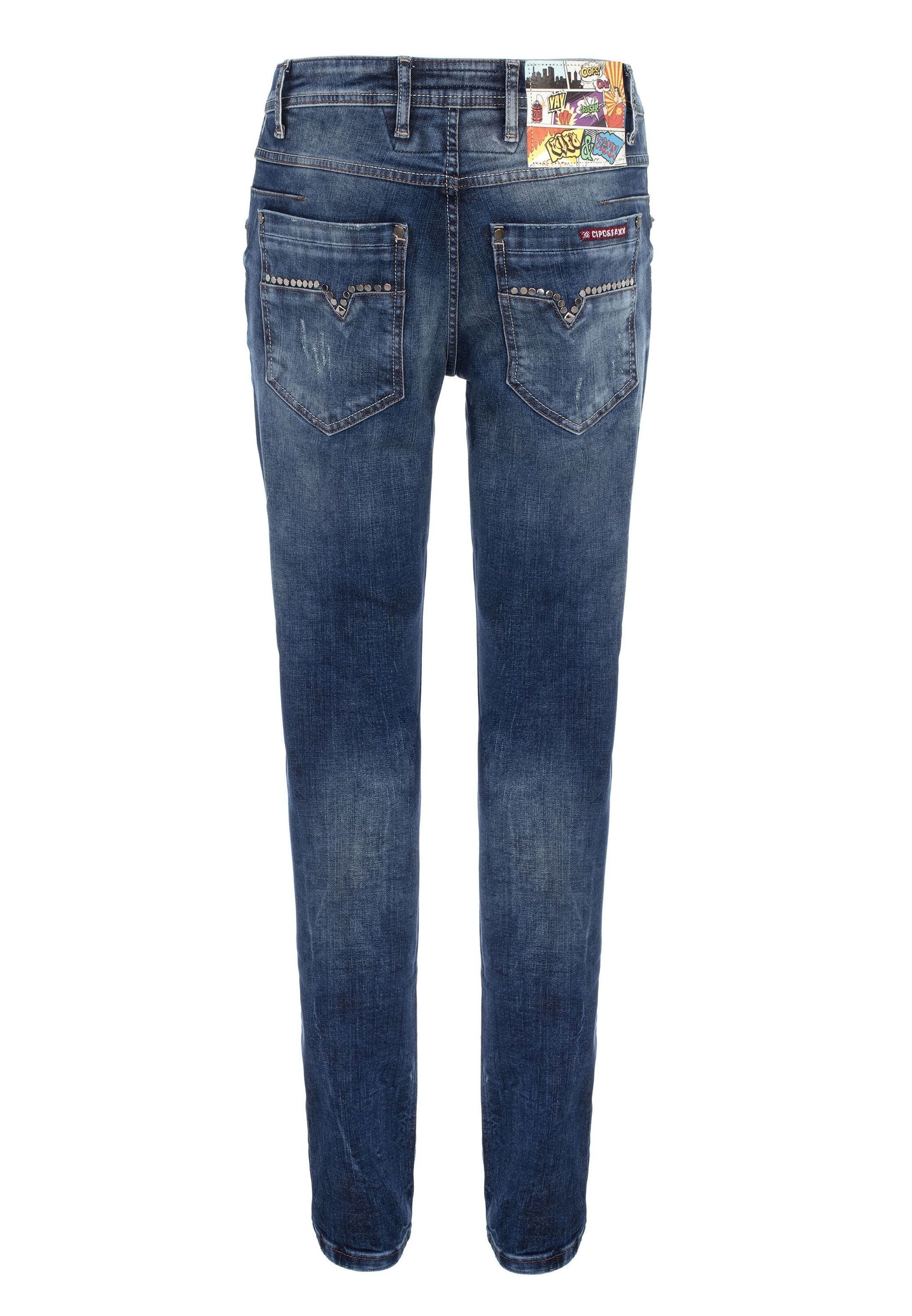 Cipo & Baxx 5-Pocket-Jeans »Jeans«, mit trendigen Used-Elementen, CD658
